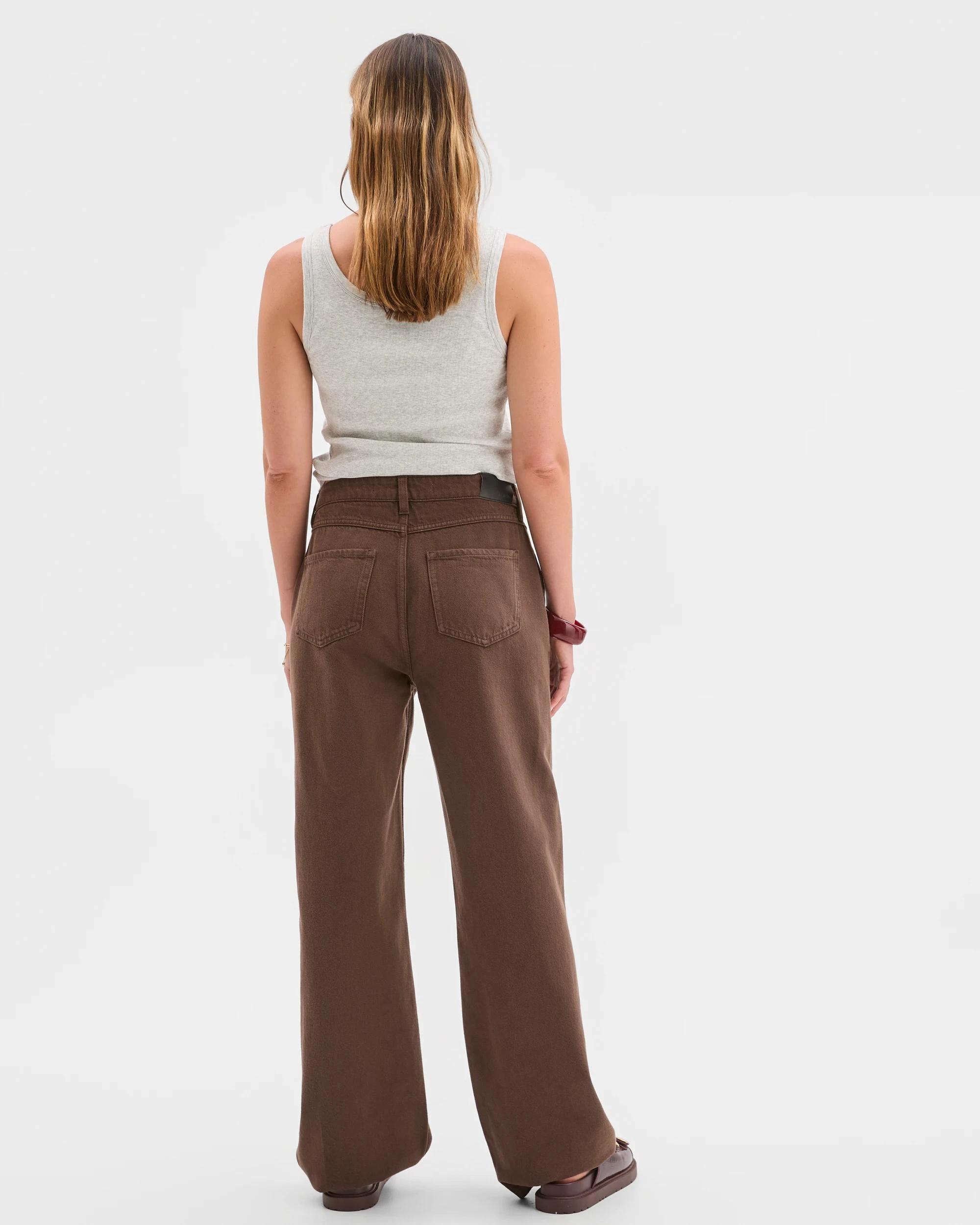 5 Target Denim Denim Imogen Mid Rise Wide Leg Jeans CHOCOLATE, 5 of 5