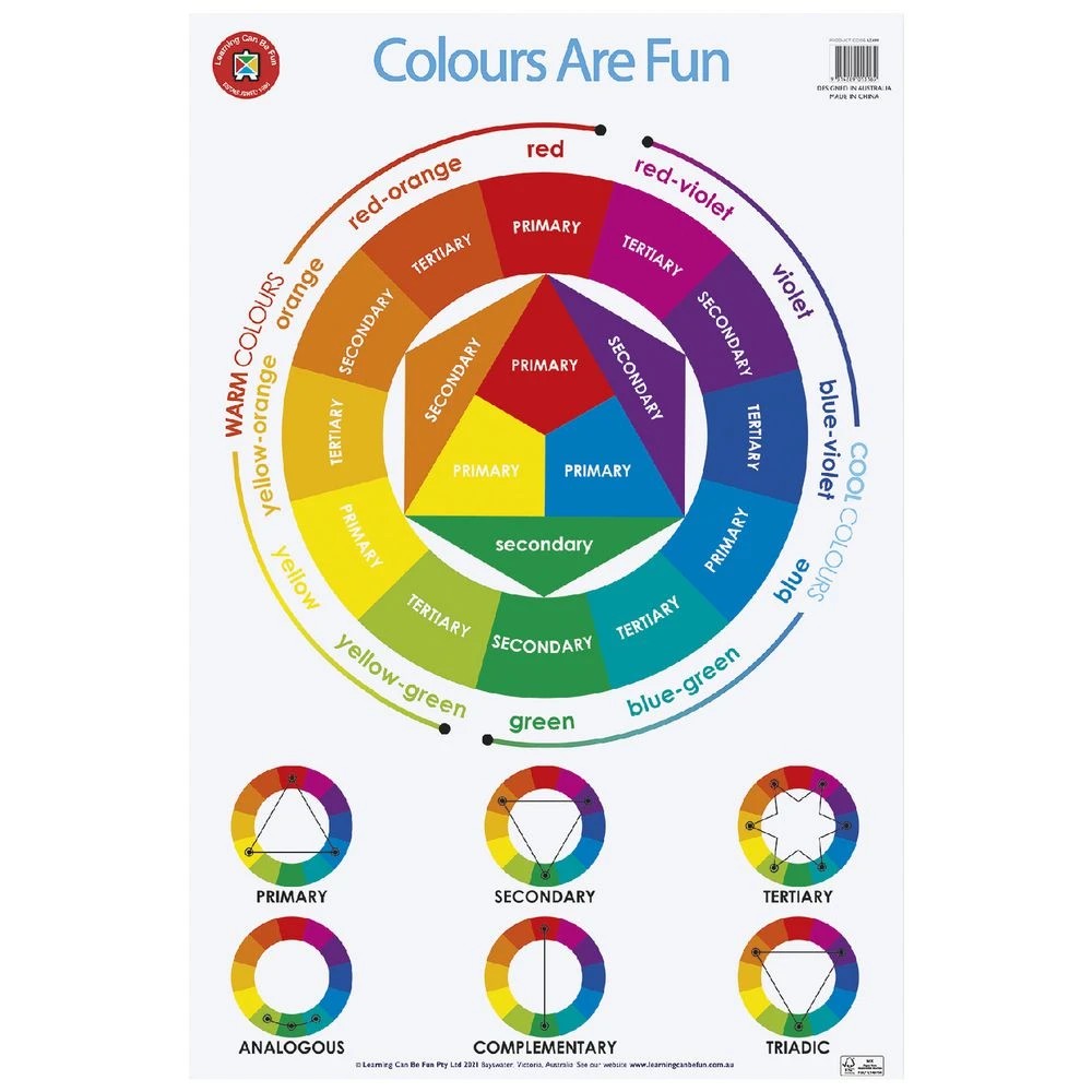 2 Learning Can Be Fun Colours Are Fun Double Sided Chart, 2 of 3