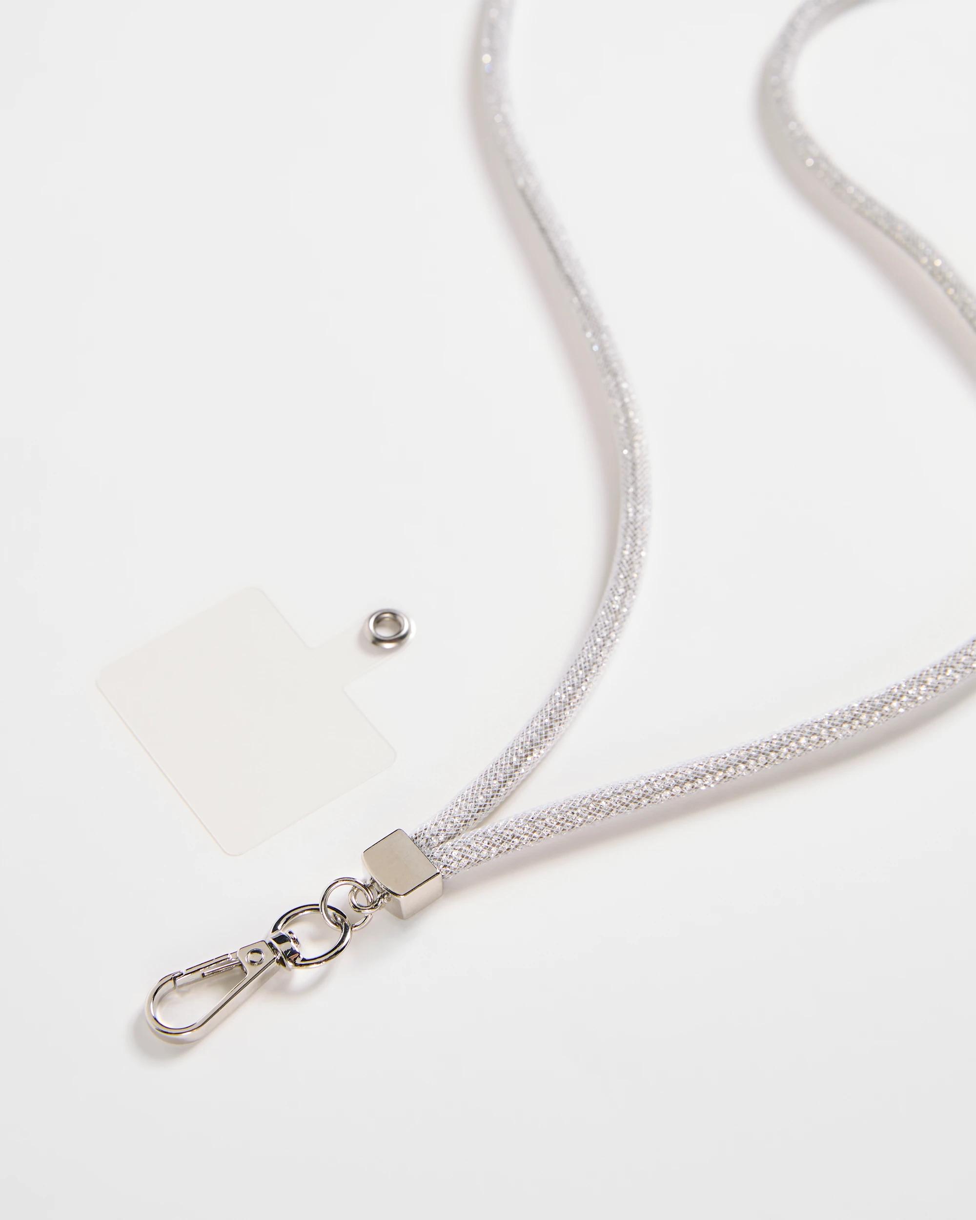 1 Target Sparkle Crossbody Phone Strap SILVER, 1 of 1