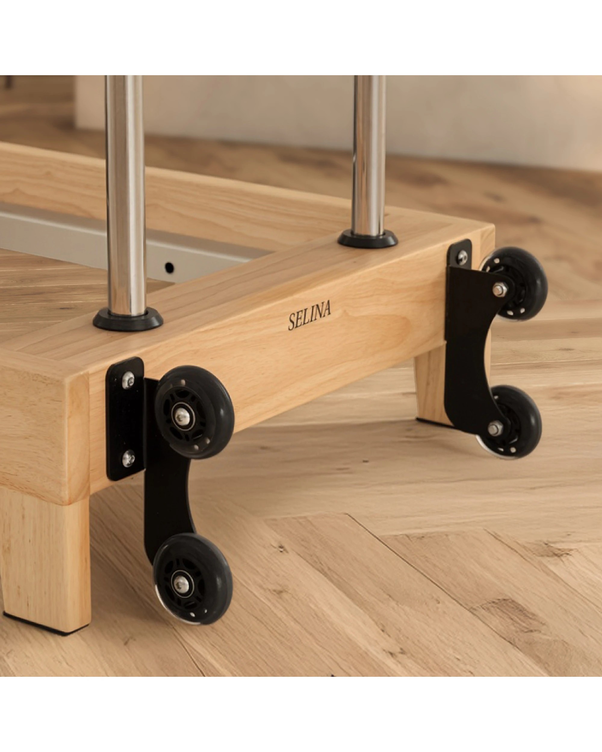 8 Powertrain Selina Pilates Reformer Machine Wooden Folding Multifunctional Home Gym, 8 of 9