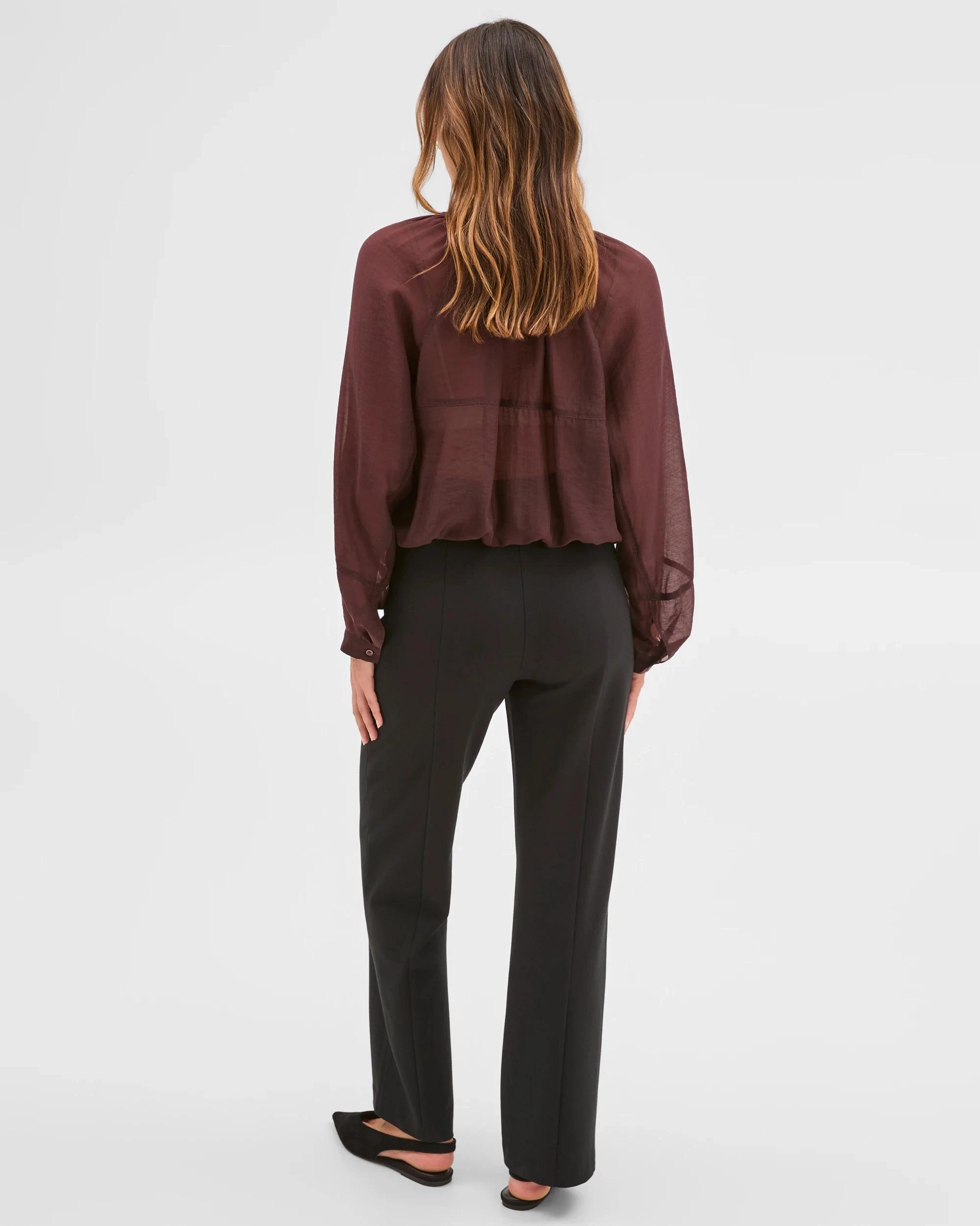 4 Preview Ponte Full Length Straight Leg Pants BLACK, 4 of 6