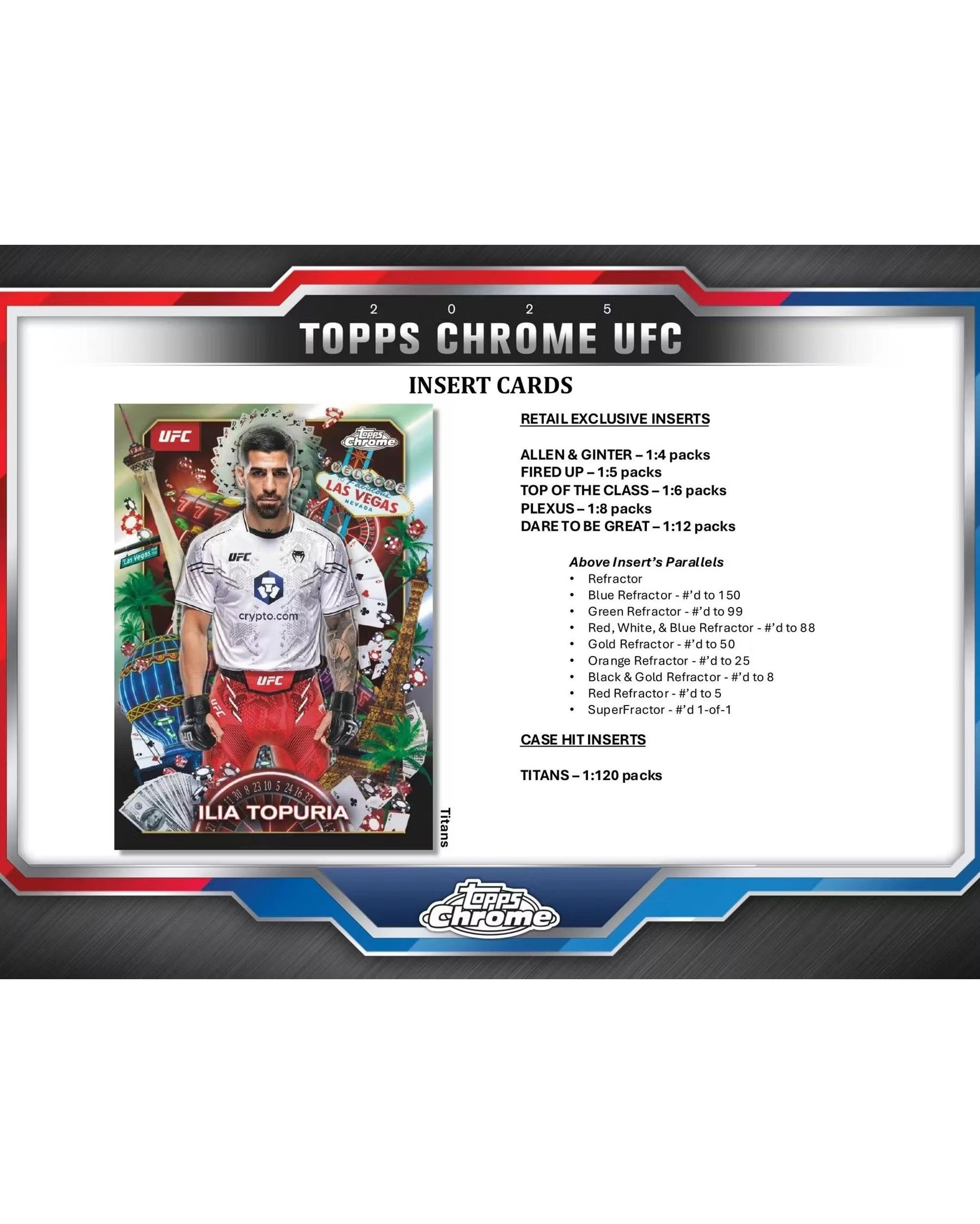4 Topps 2025 Chrome UFC Mega Box, 4 of 10