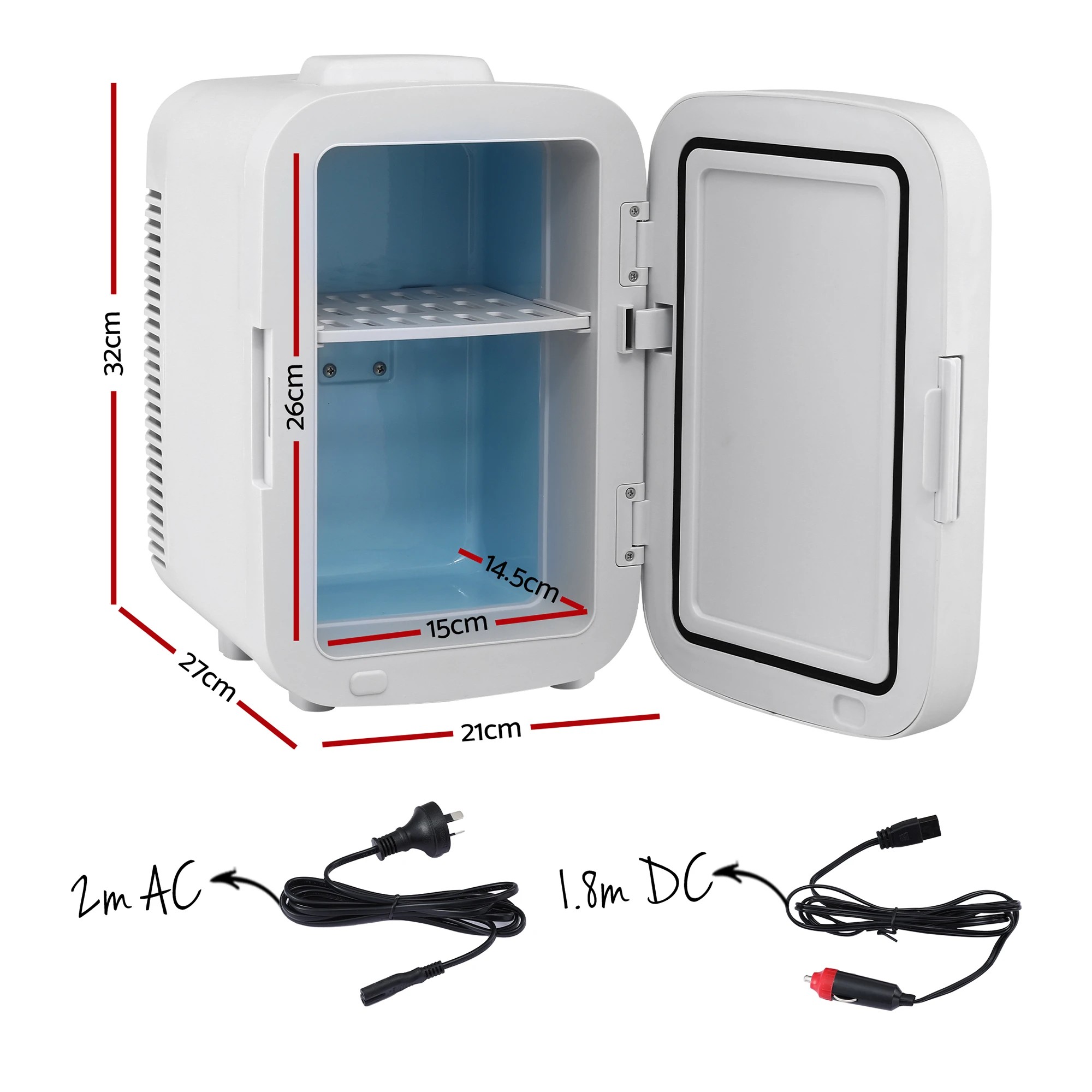 2 Glacio Mini Fridge Portable  Electric Cooler Warmer 12V 220V - White, 2 of 8