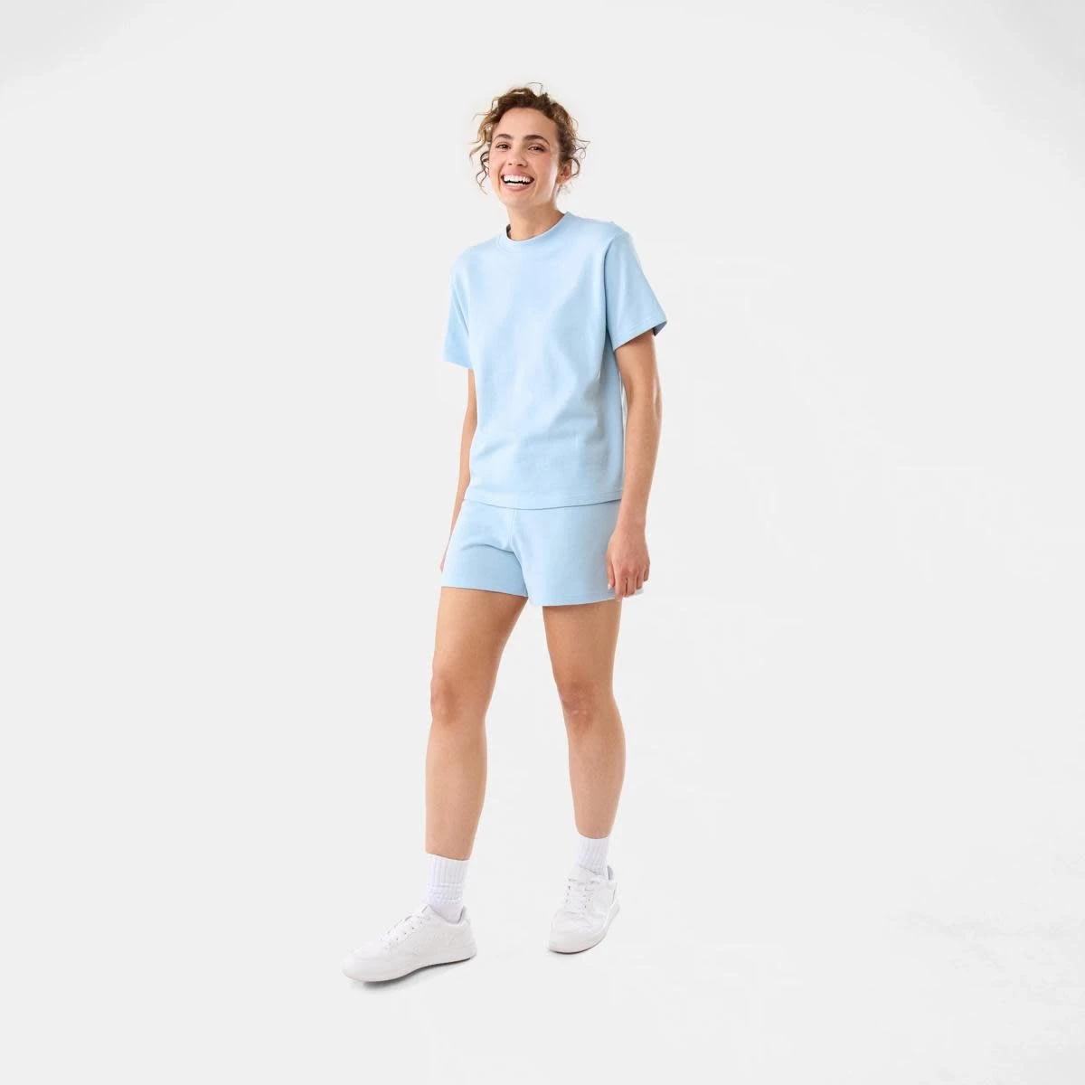 3 Active Womens Terry T-shirt Blu Spindl, 3 of 7