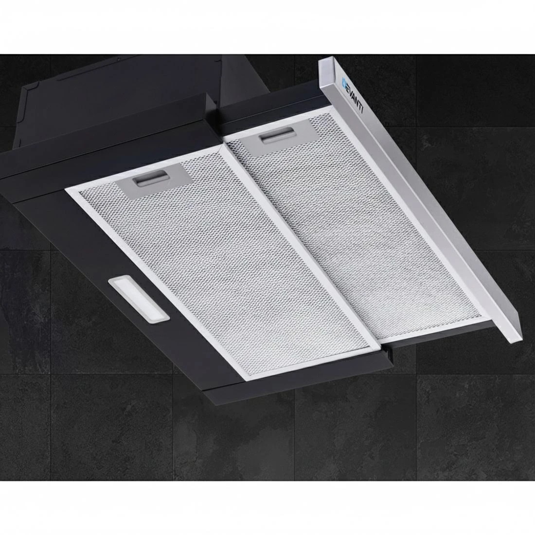 4 Devanti 600mm Range Hood 60cm Slide out Rangehood Stainless Steel - Black, 4 of 7