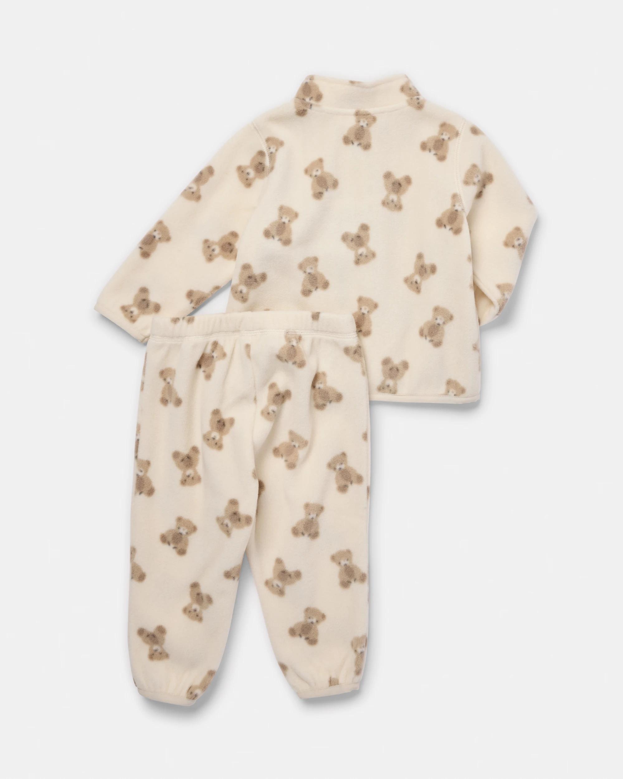 2 Polar Fleece Set Beig Bear, 2 of 6