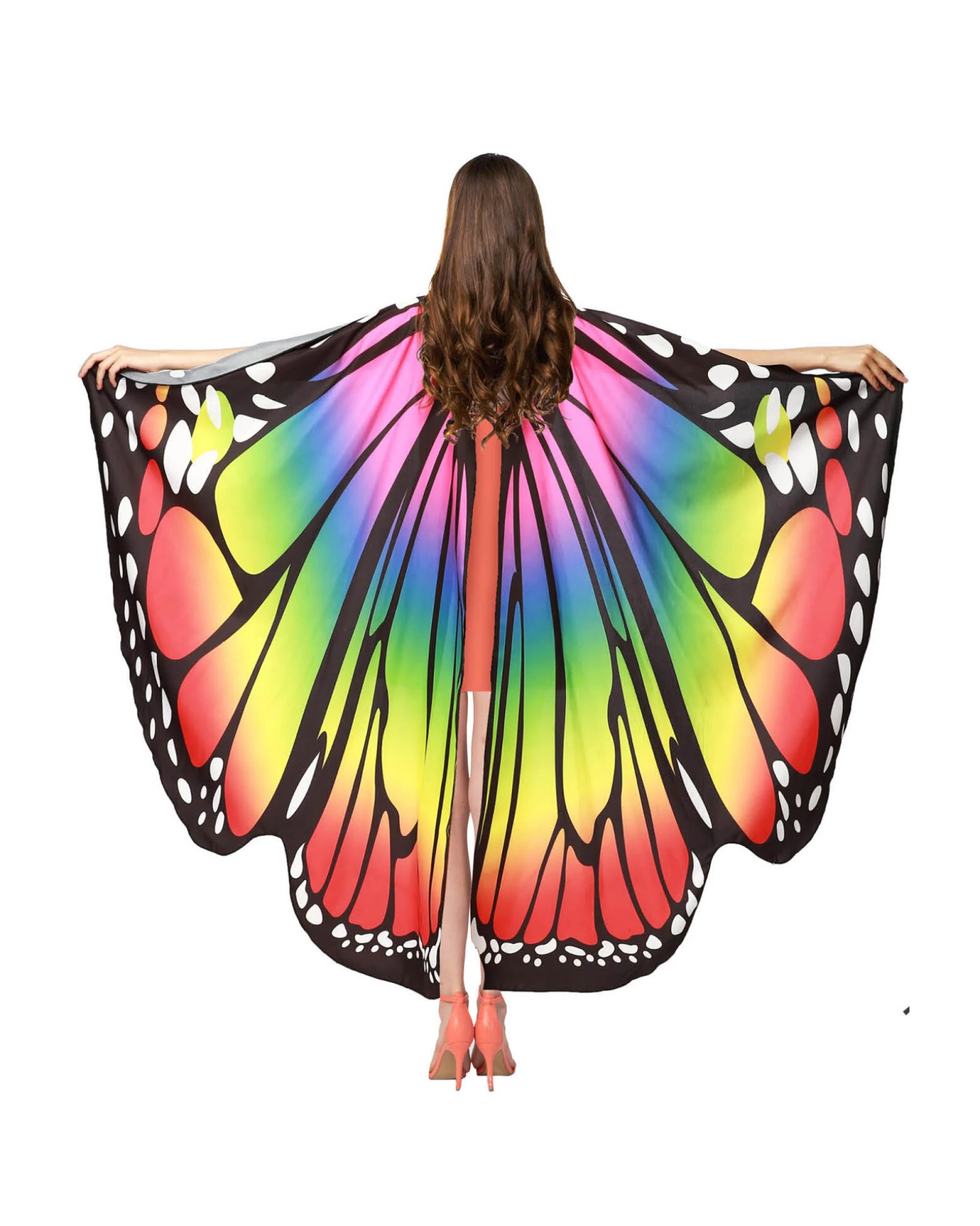 1 BR Costumes Rainbow Butterfly Cape Costume Accessory for Adults, 1 of 1