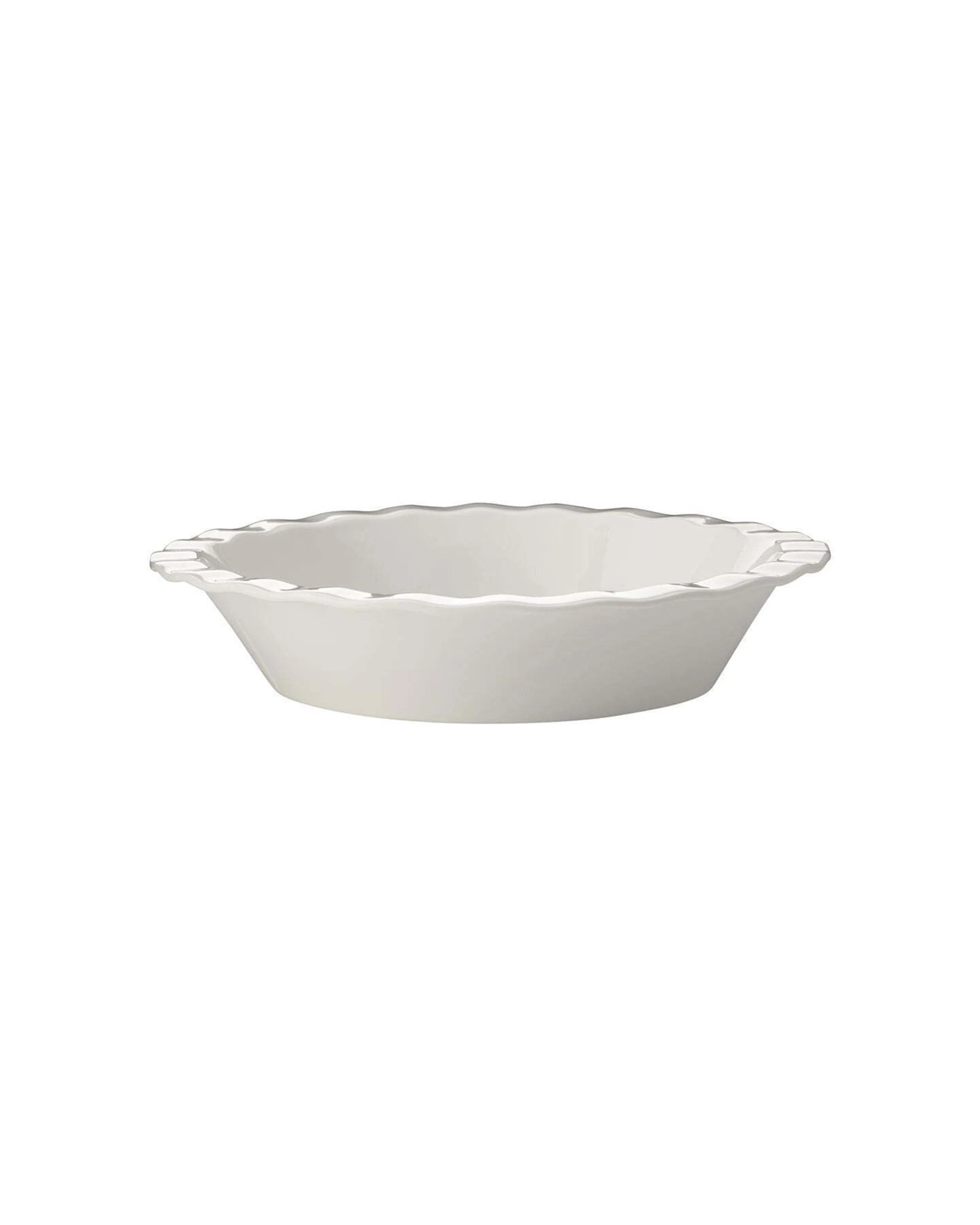 1 Maxwell & Williams Epicurious Fluted Pie Dish 25cm Porcelain Round Gift Boxed - White, 1 of 3