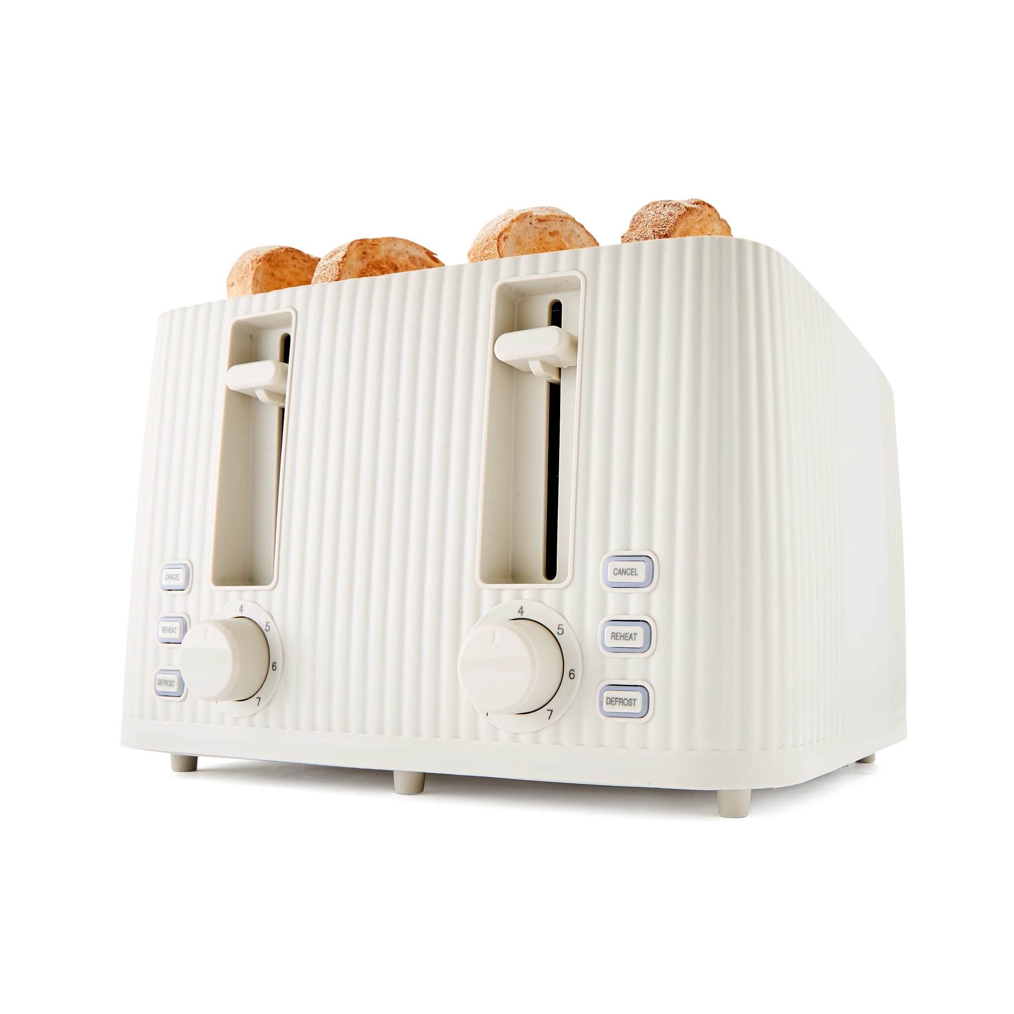 1 4 Slice Toaster Linear - Off White, 1 of 9