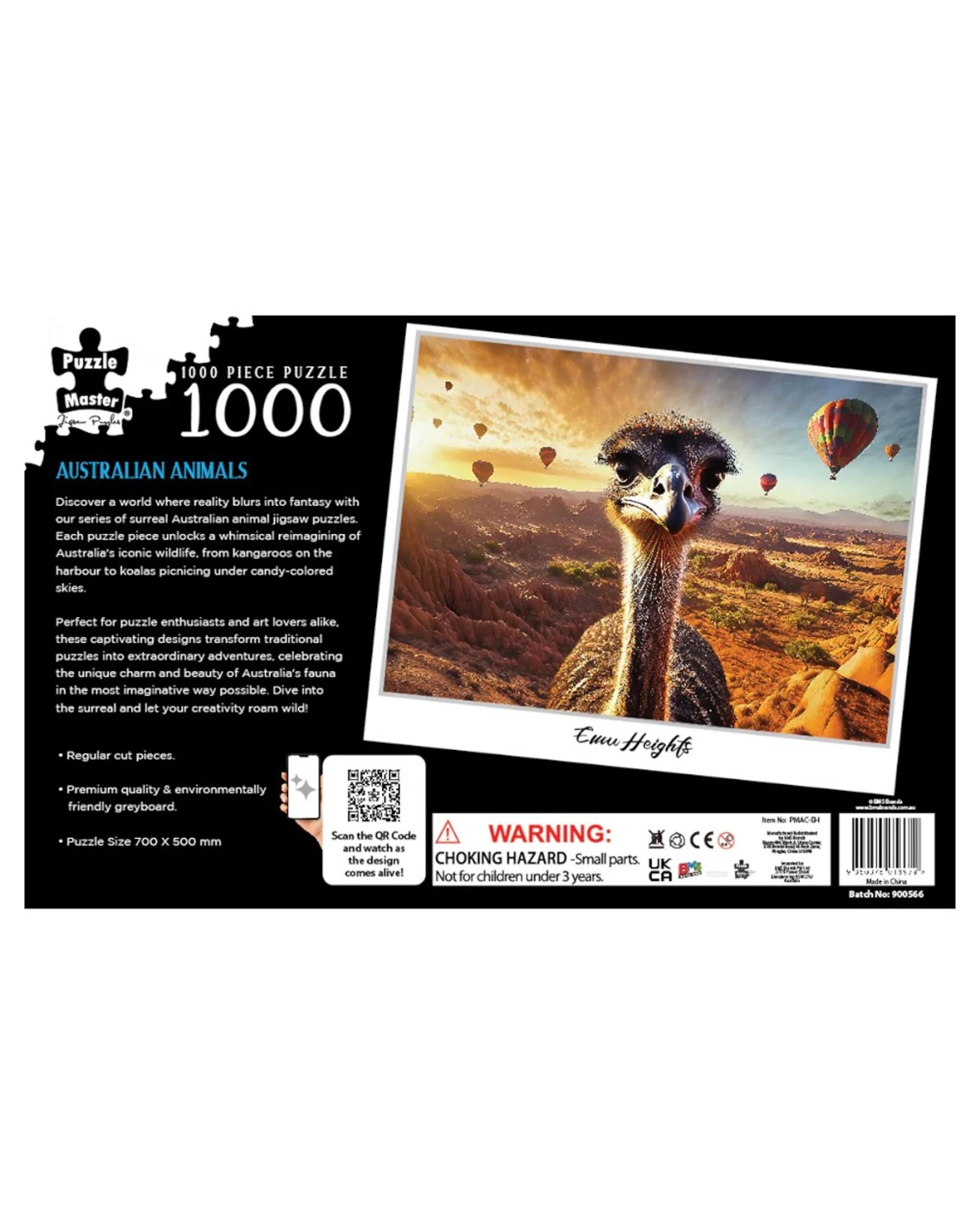 3 Puzzle Master Emu Heights AR Edition 1000 Piece Jigsaw Puzzle, 3 of 9