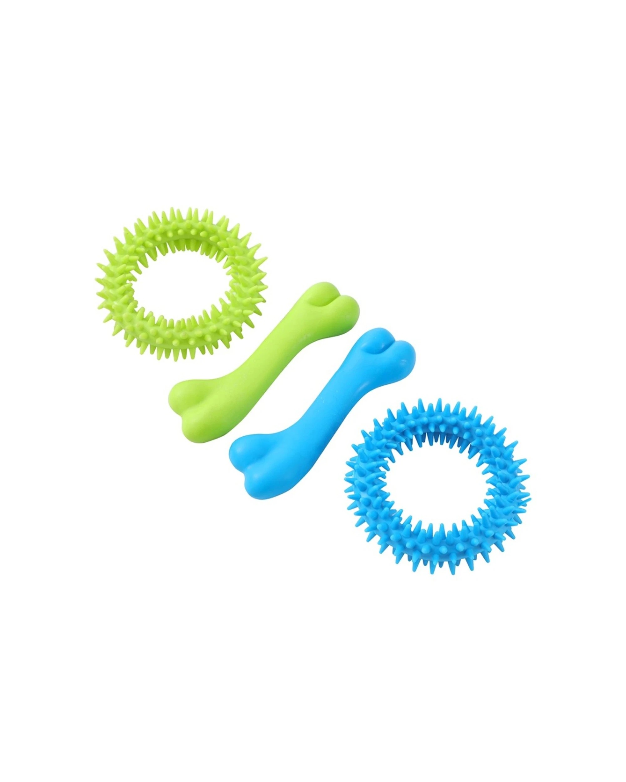 4 Paws And Claws 6x 2pc Mini TPR Bone And Ring Pet Dog Chew Fetch Toy Set - Multi, 4 of 9