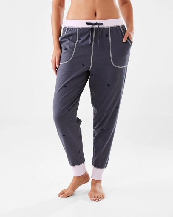 Printed Knit Cuffed Pants