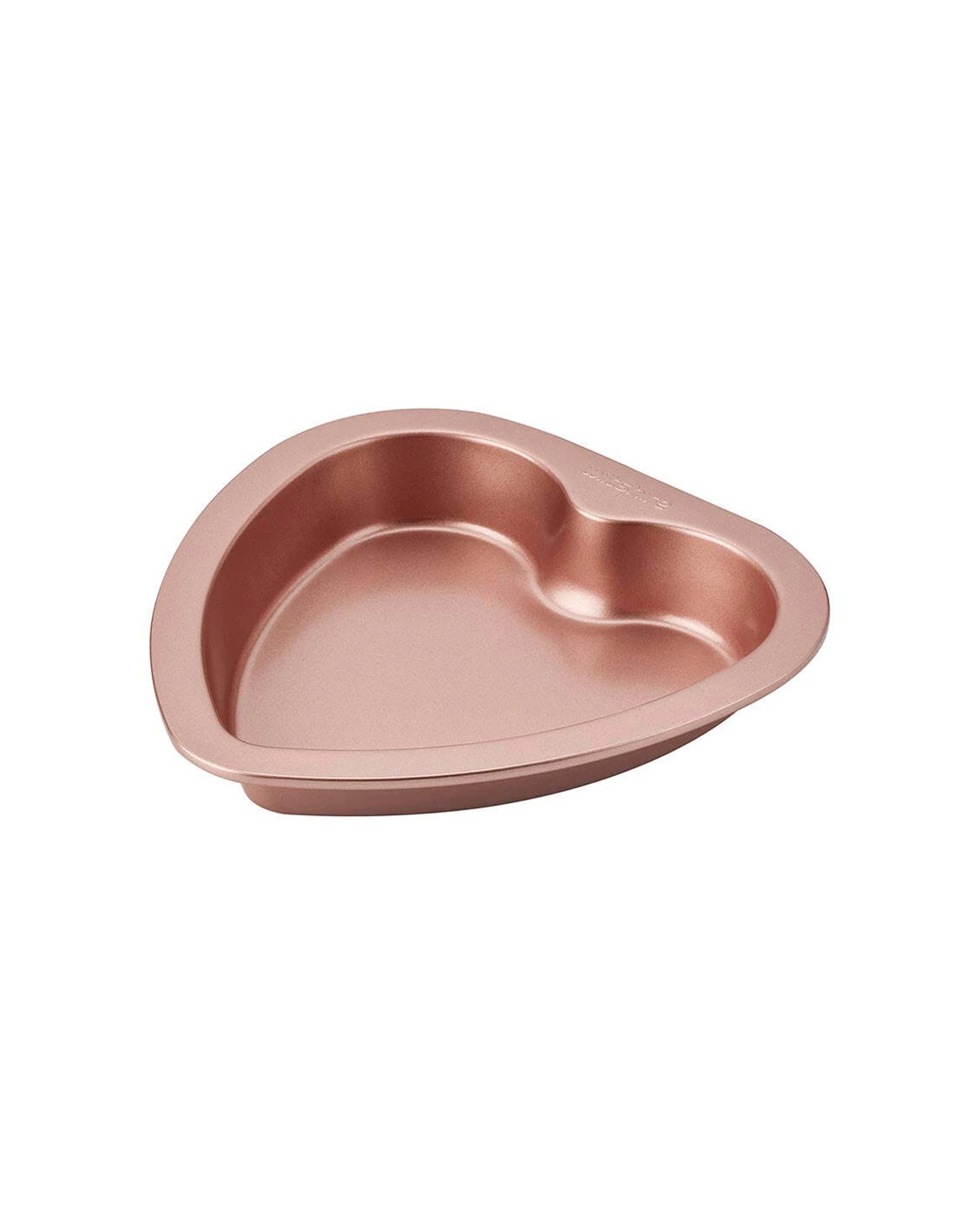 2 Wiltshire Rose Gold Heart Shaped Non-stick Baking Cake Pan Oven Safe Tin 19cm
 - Gold, 2 of 3