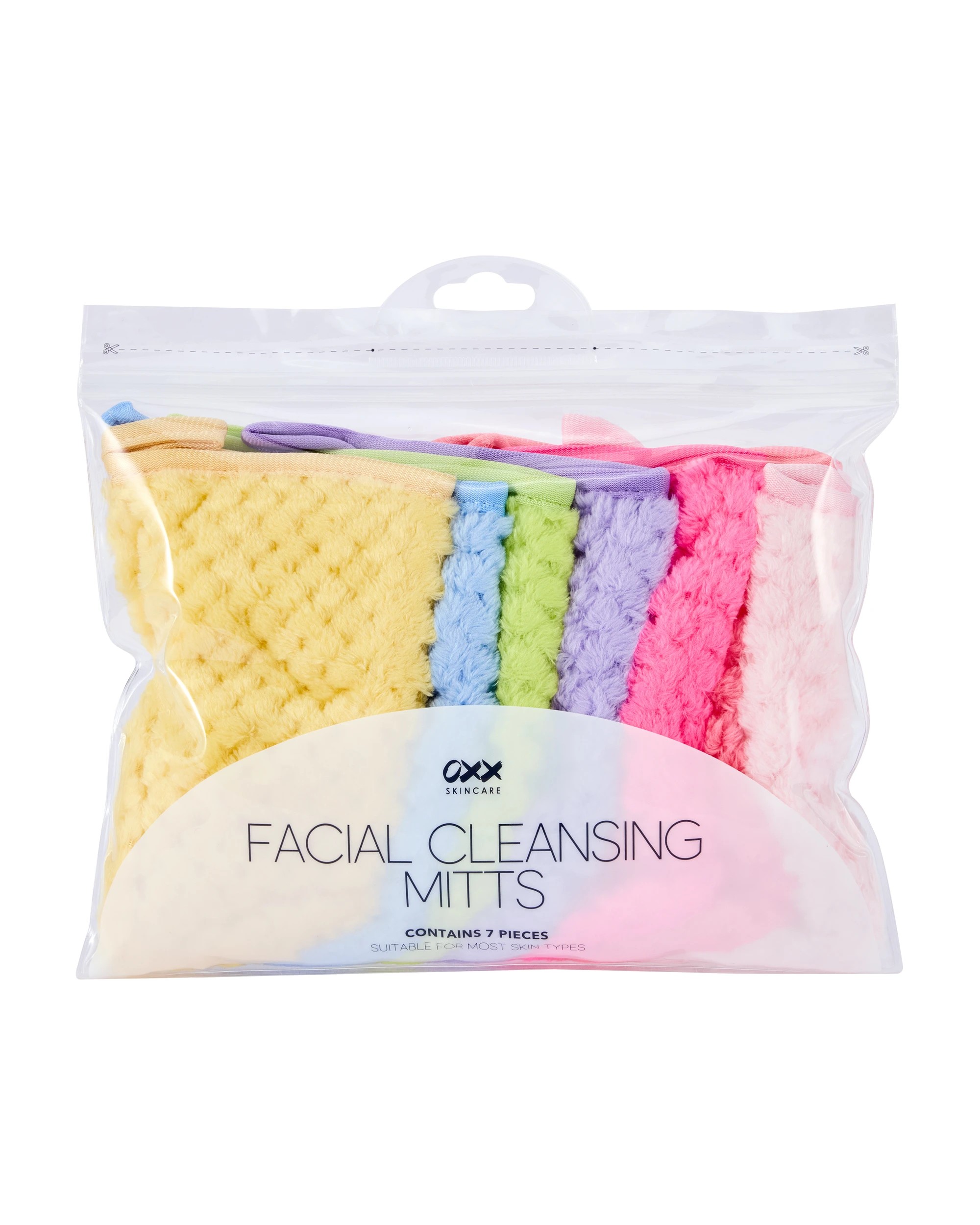 1 OXX Skincare 7 Piece Facial Cleansing Mitts, 1 of 3