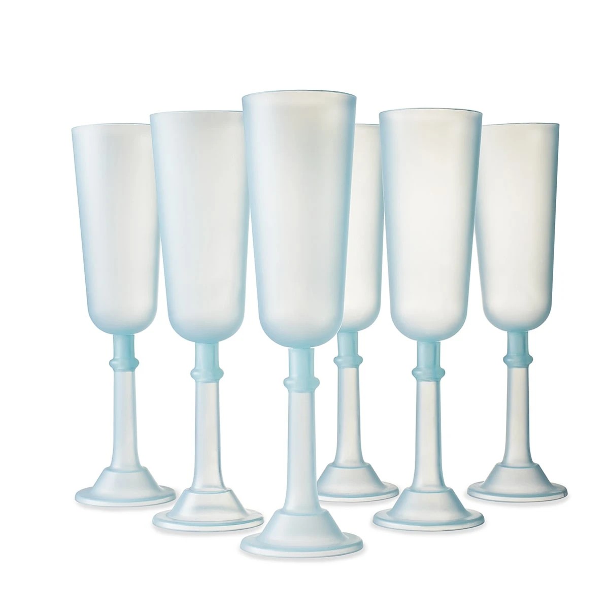 1 6 Pack Reusable Plastic Champagne Glasses, 1 of 6