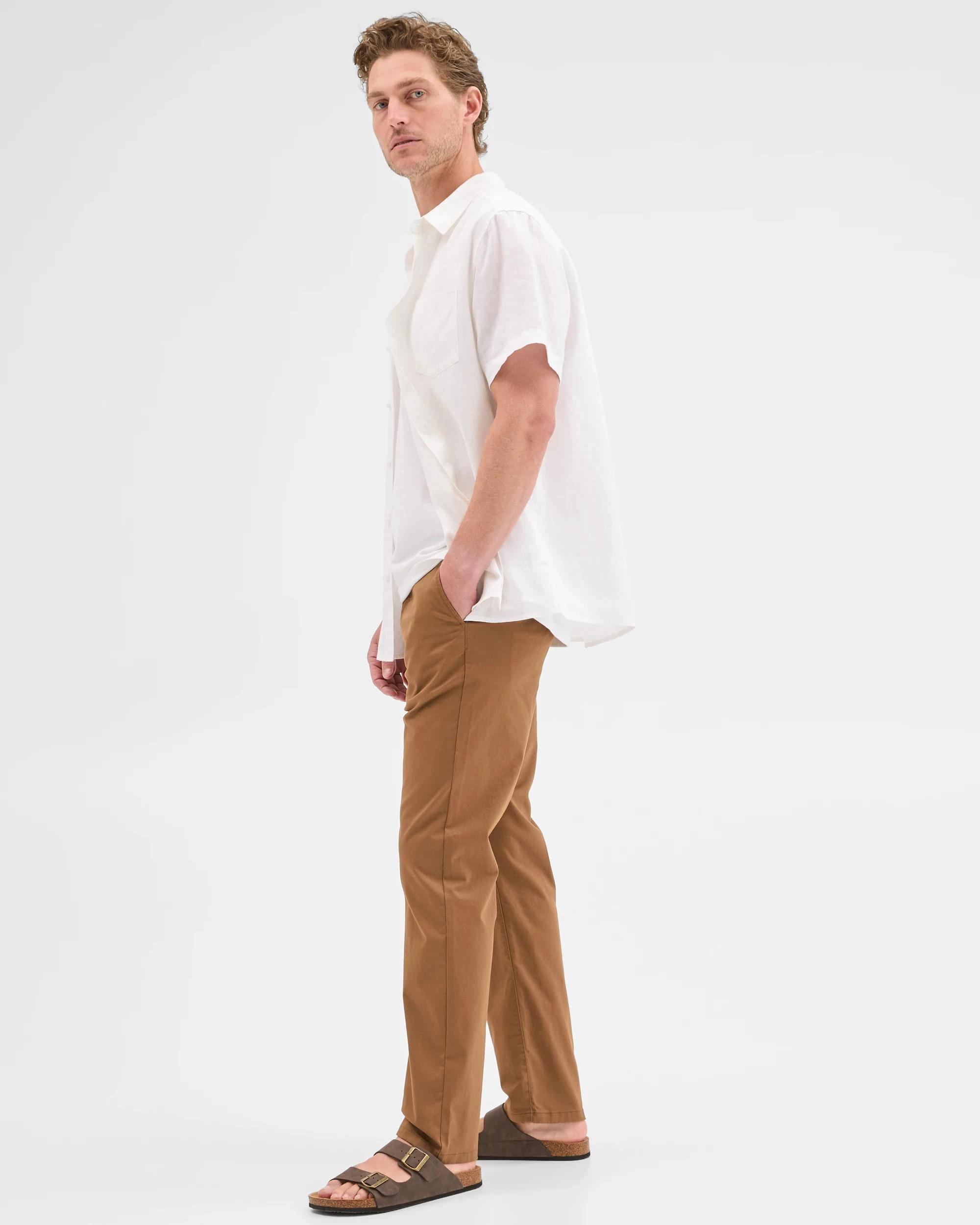1 Target Australian Cotton Rich Straight Chino Pants SEPIA, 1 of 7