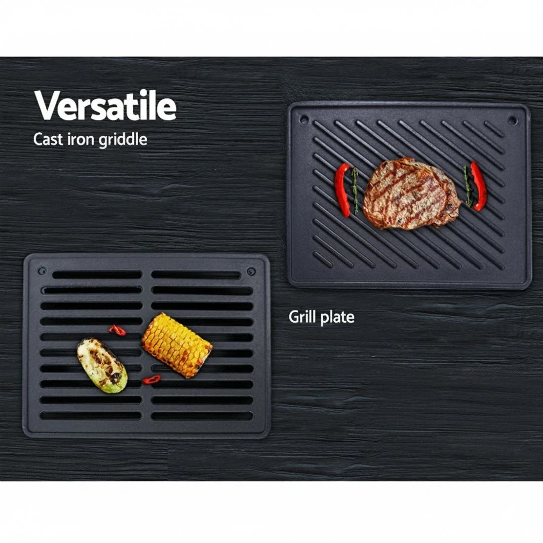 8 Grillz Portable Gas BBQ Grill 2 Burners with 2 Plates - Silver, 8 of 8