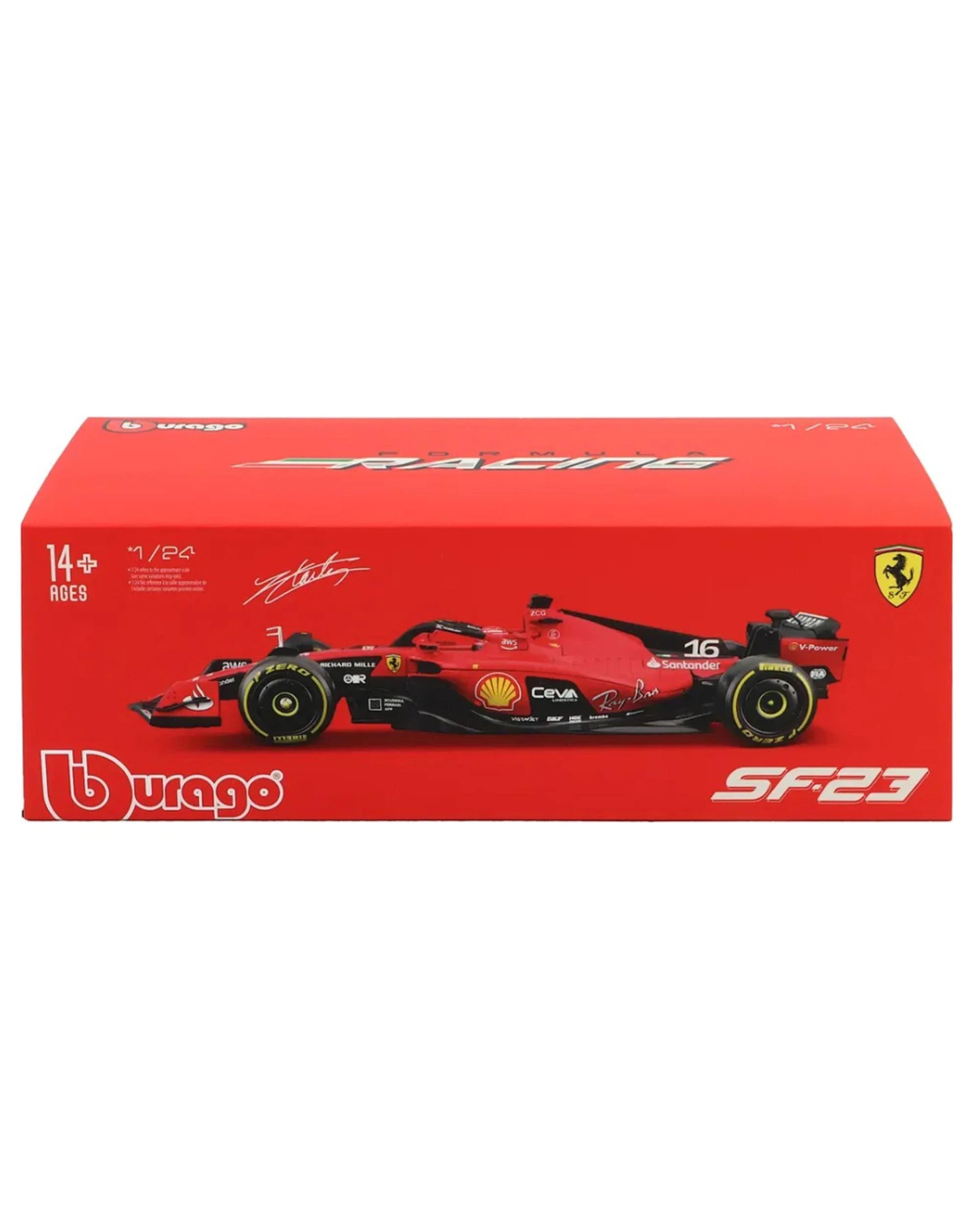 1 Bburago Formula Racing 2023 F1 Ferrari Sf-23 #16 Charles Leclerc 1:24 Scale Diecast Vehicle - Red, 1 of 3