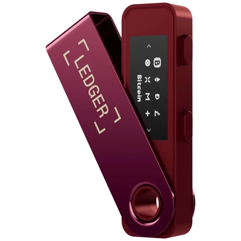 1 Ledger Nano S Plus Crypto Wallet Crimson Magenta, 1 of 5