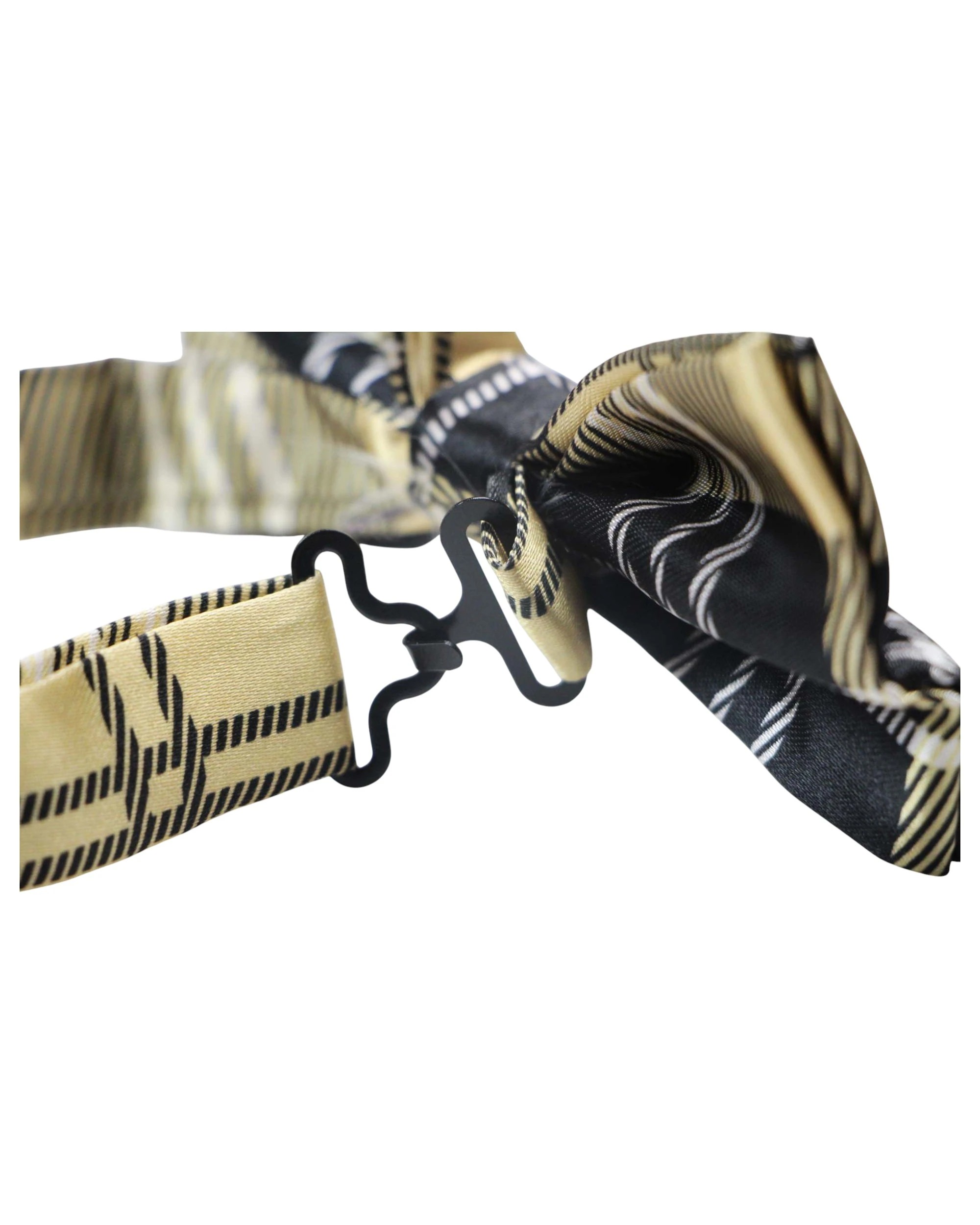 2 Zasel Mens Gold Tarten Plaid Patterned Bow Tie, 2 of 3