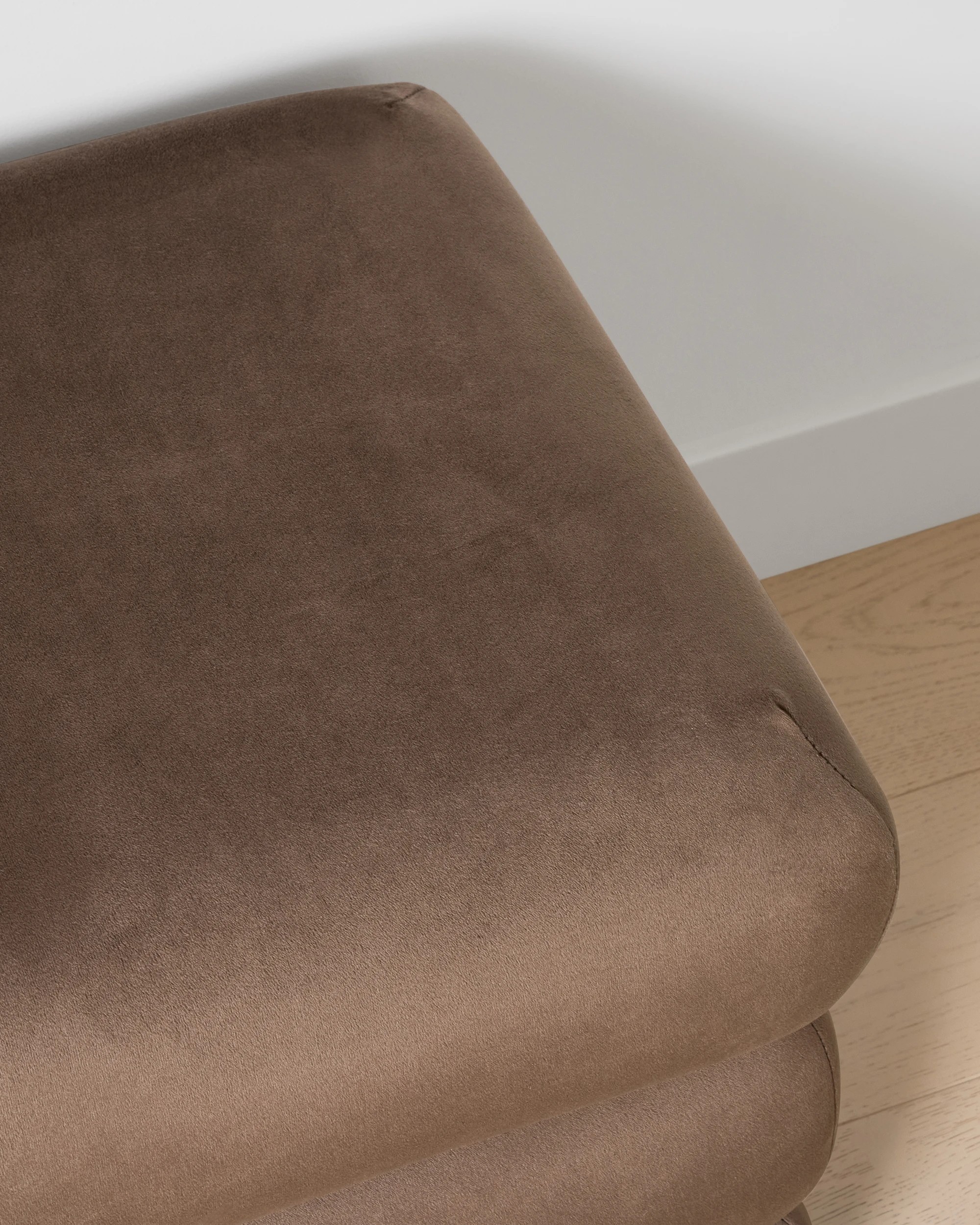 5 Aleks Velvet Storage Bench - Chocolate, 5 of 8