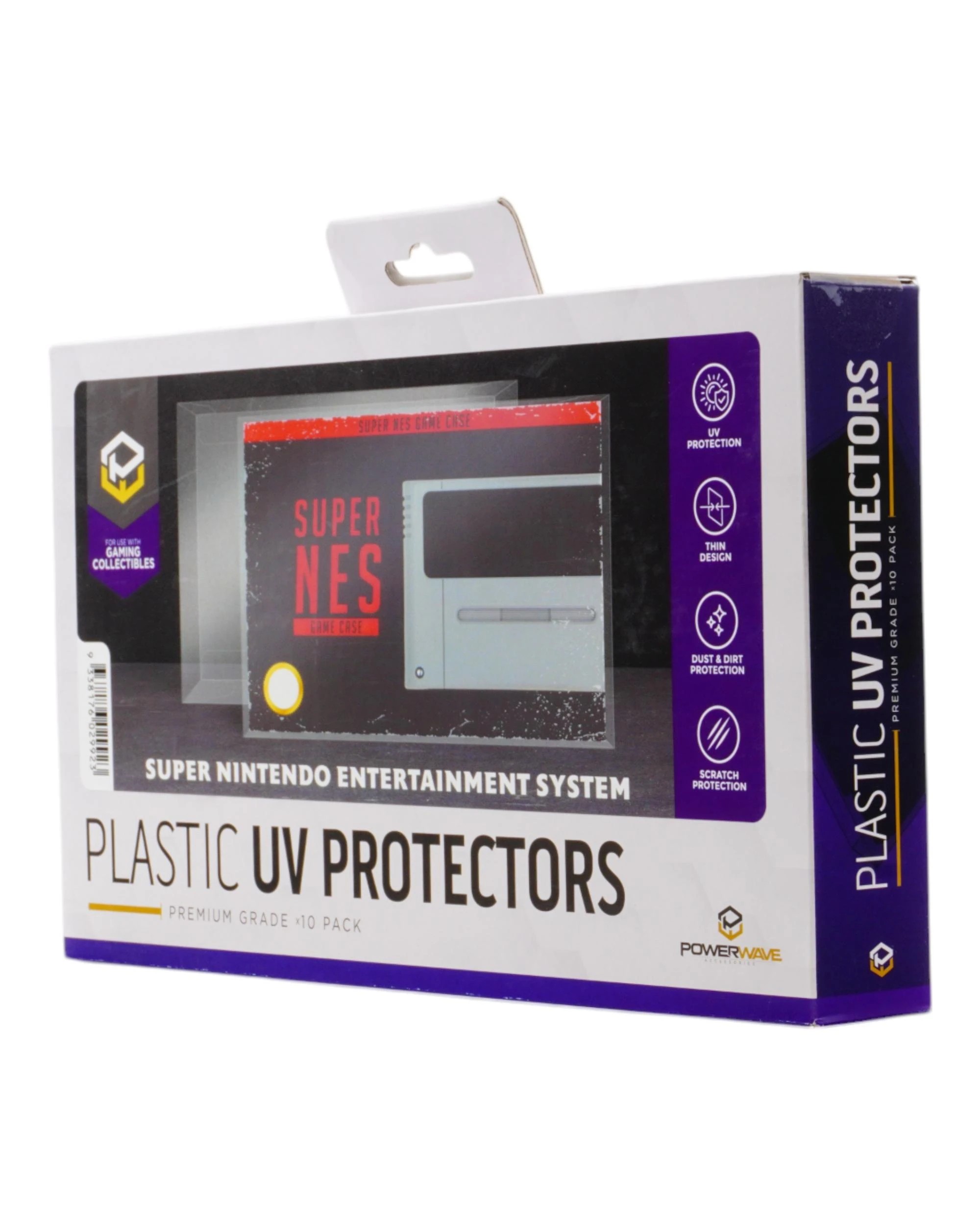2 Powerwave SNES and N64 Game Box 0.5mm Plastic UV Protector 10 Pack - Clear, 2 of 4