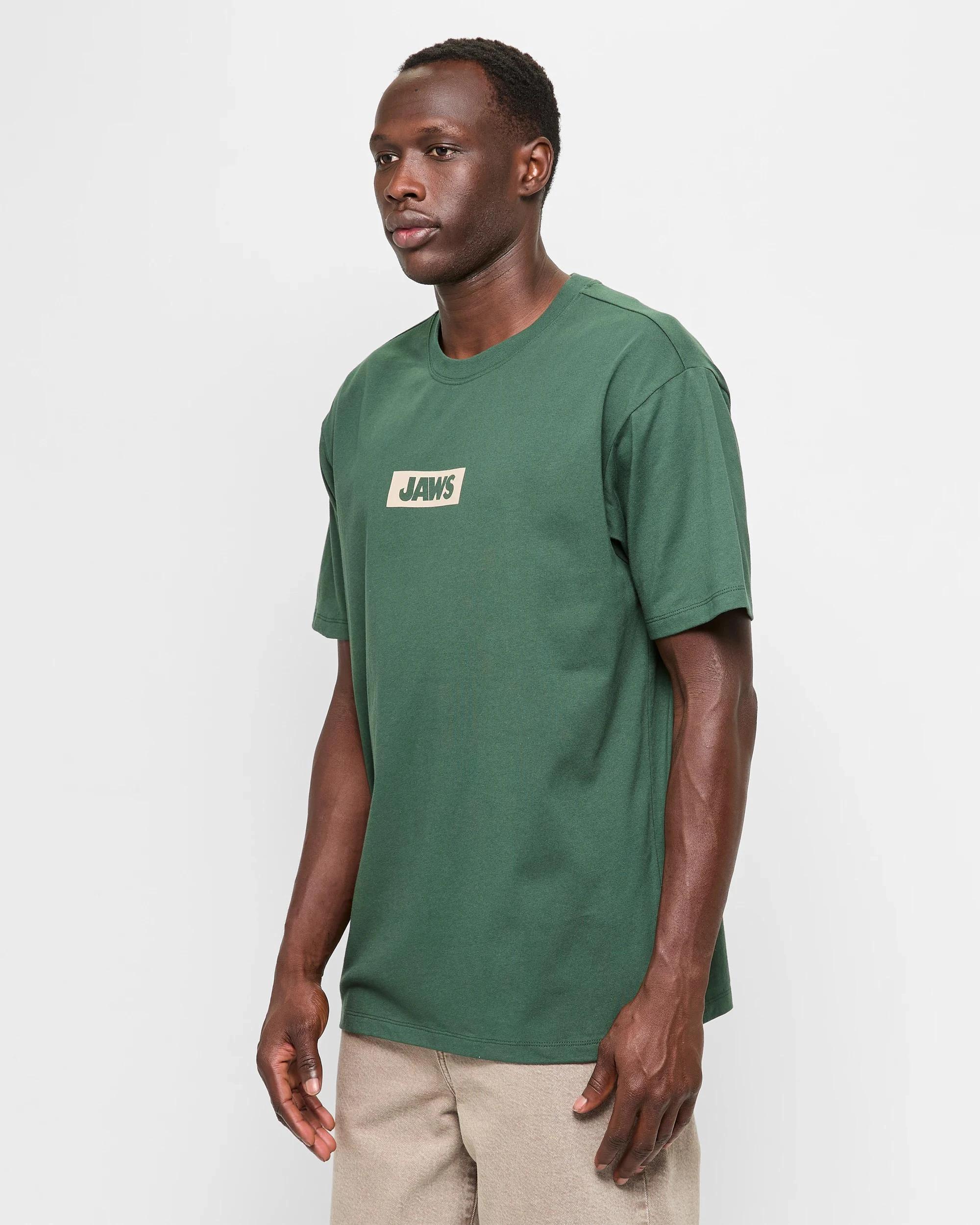 3 Licensed Australian Cotton Jaws T-Shirt GREEN, 3 of 6