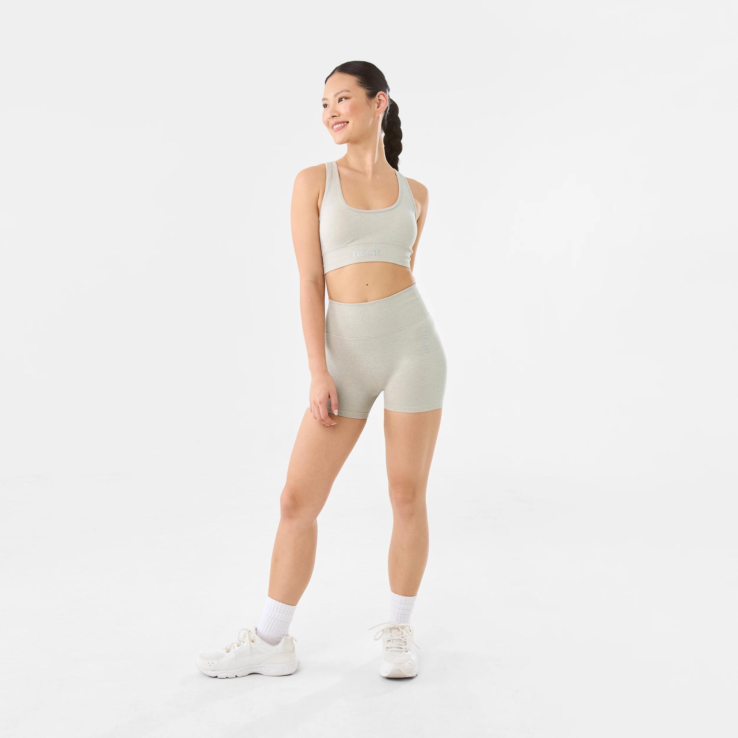 1 Everlast Womens Contour Seamfree Bike Shorts EVERLAST SIMPLE LOGO OAT MARLE, 1 of 7