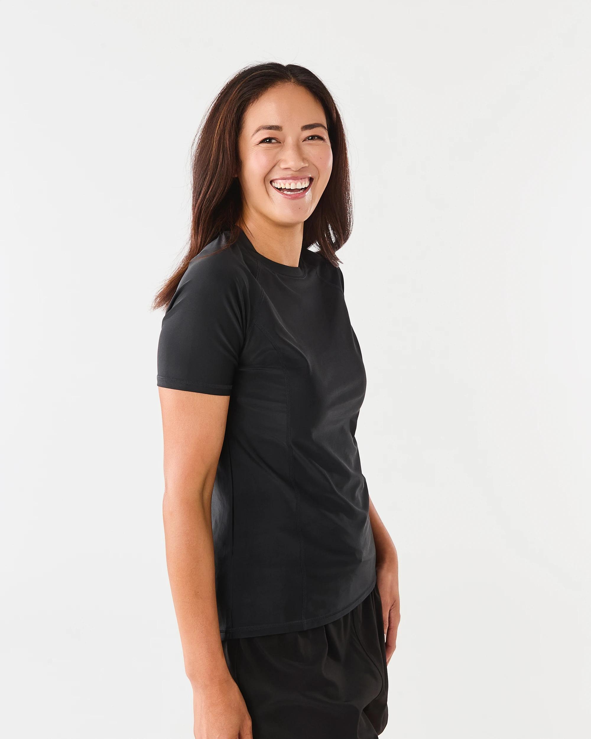 2 Short Sleeve Rash Vest Black, 2 of 7