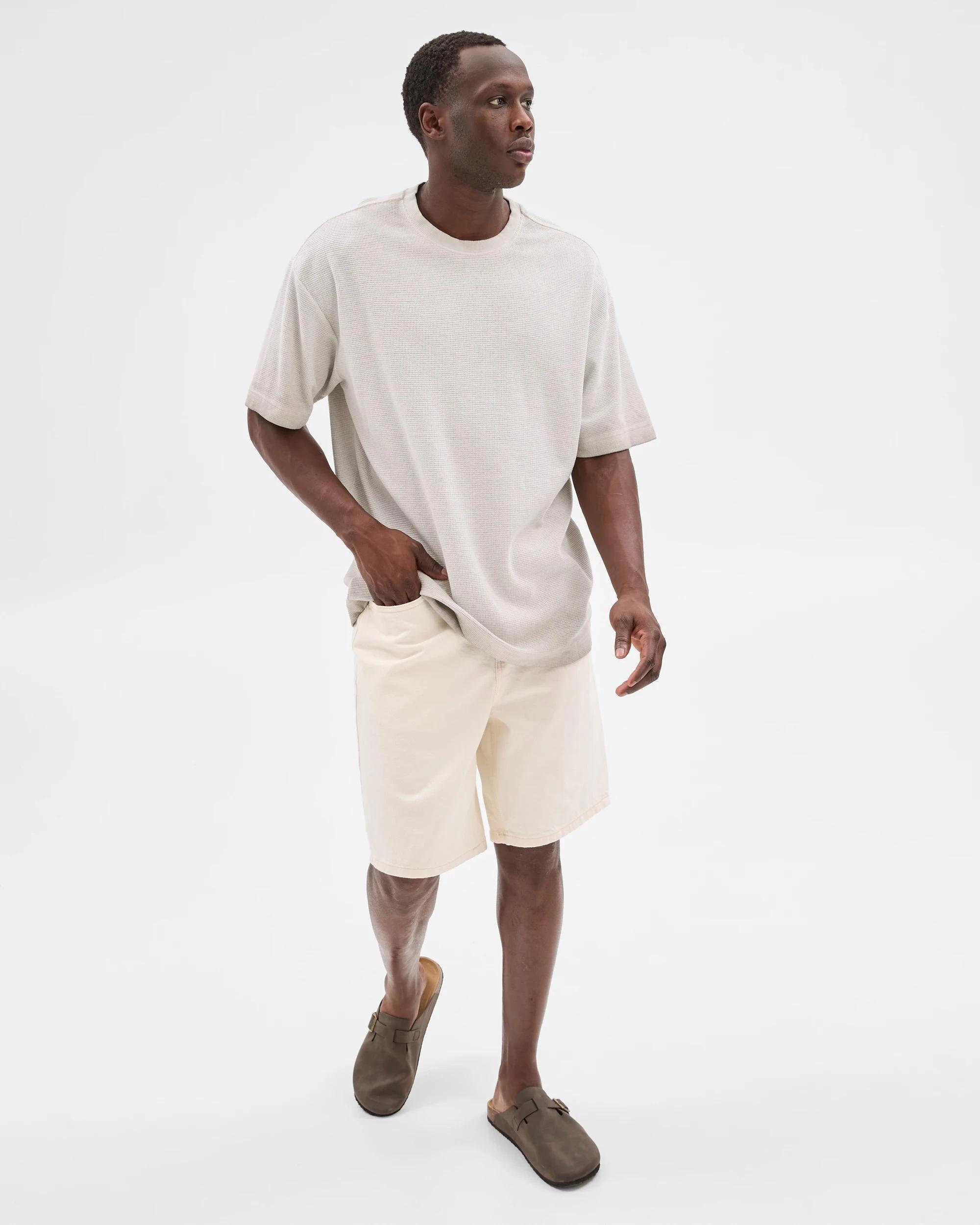 4 Commons Australian Cotton Blend Waffle T-Shirt ALLOY, 4 of 5