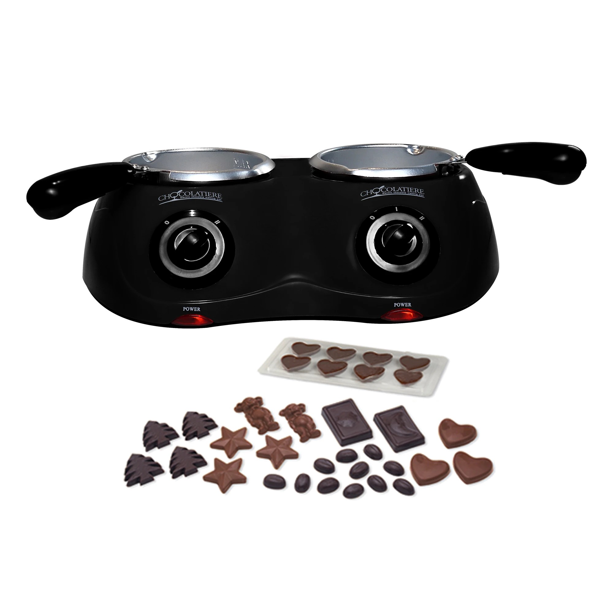 1 Total Chef Deluxe Chocolatiere Dual Chocolate Melter - Black, 1 of 6