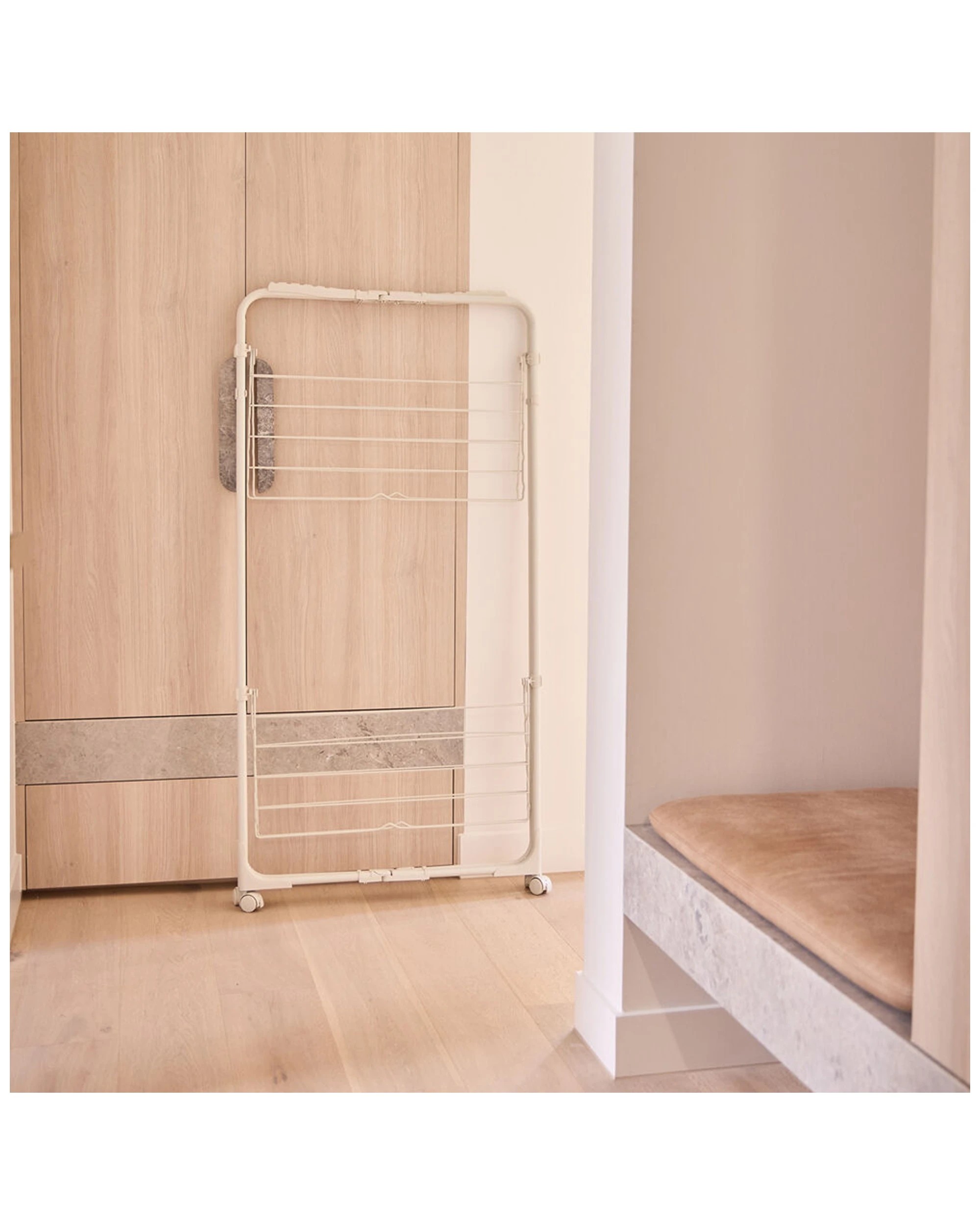 6 Hills 13M 2 Tier Double Decker Mobile Tower Clothes Airer W 44 Hook Slots
 - white, 6 of 8