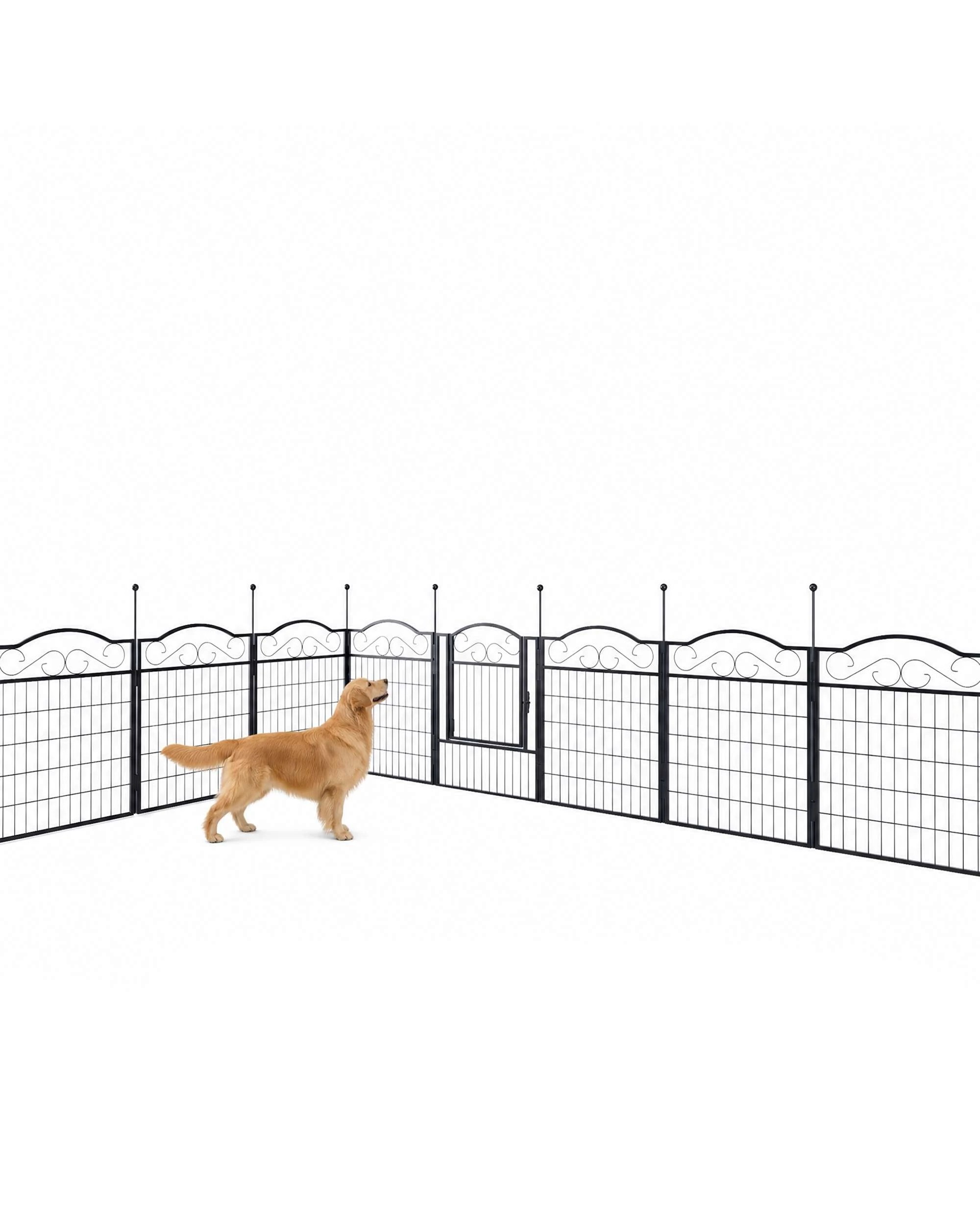 5 Advwin Garden Fence 61x80cm 8 Panel Pet Playpen Enclosure No Dig Fence Animal Barrier, 5 of 9
