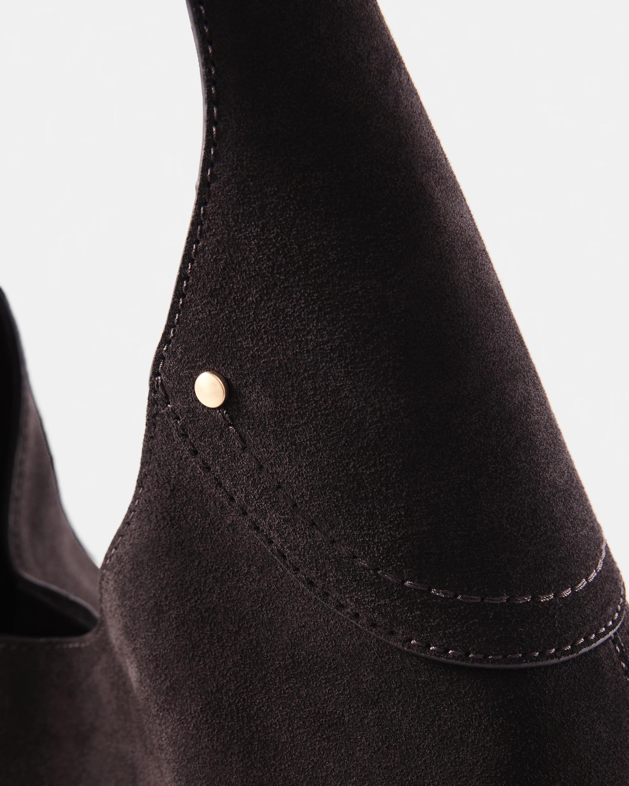 3 Leather Shoulder Tote Bag Deep Fudge, 3 of 5