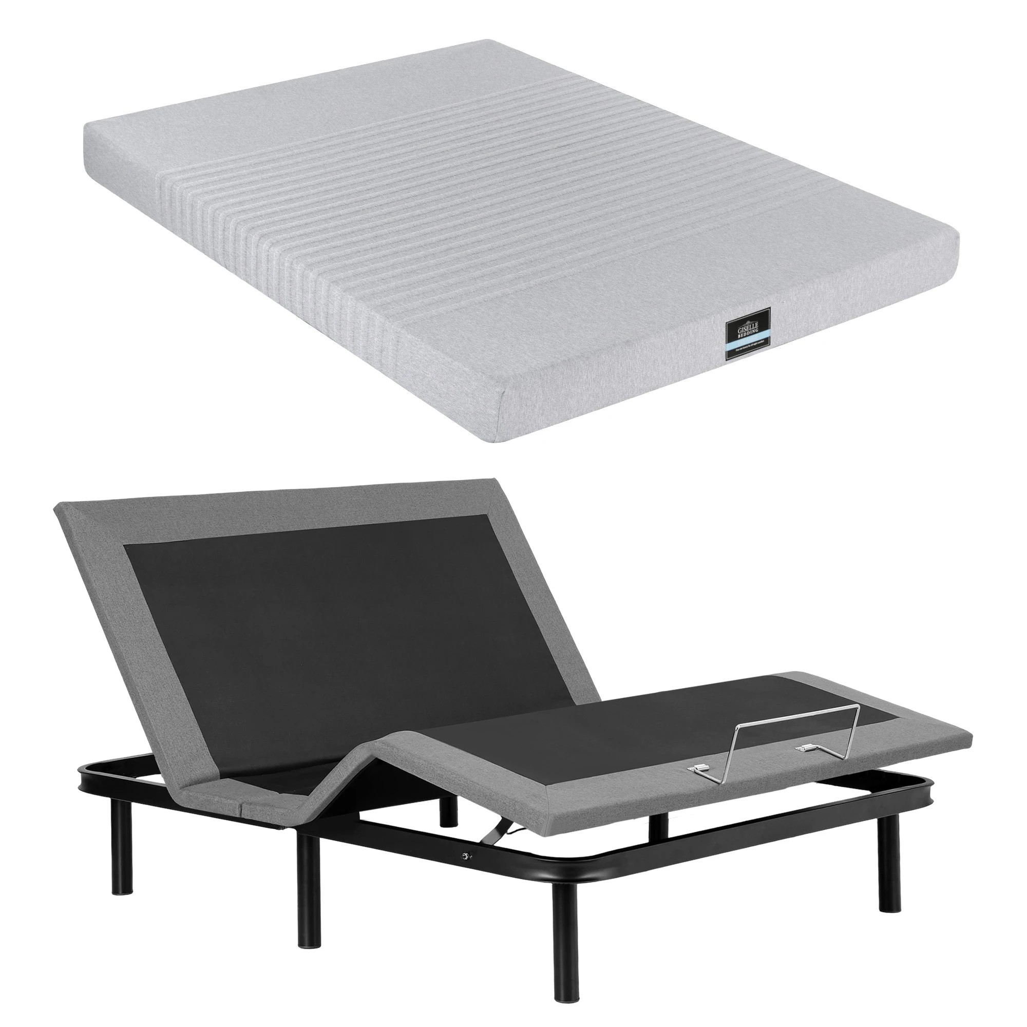 1 Artiss Queen Electric Adjustable Beds and Giselle Memory Foam Mattress Bundle - Multi, 1 of 10