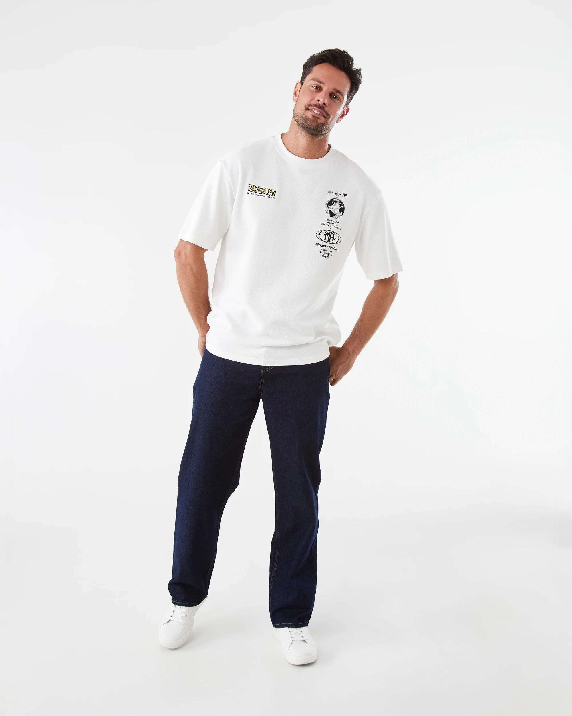2 Textured Print T-shirt Wht Japan, 2 of 7