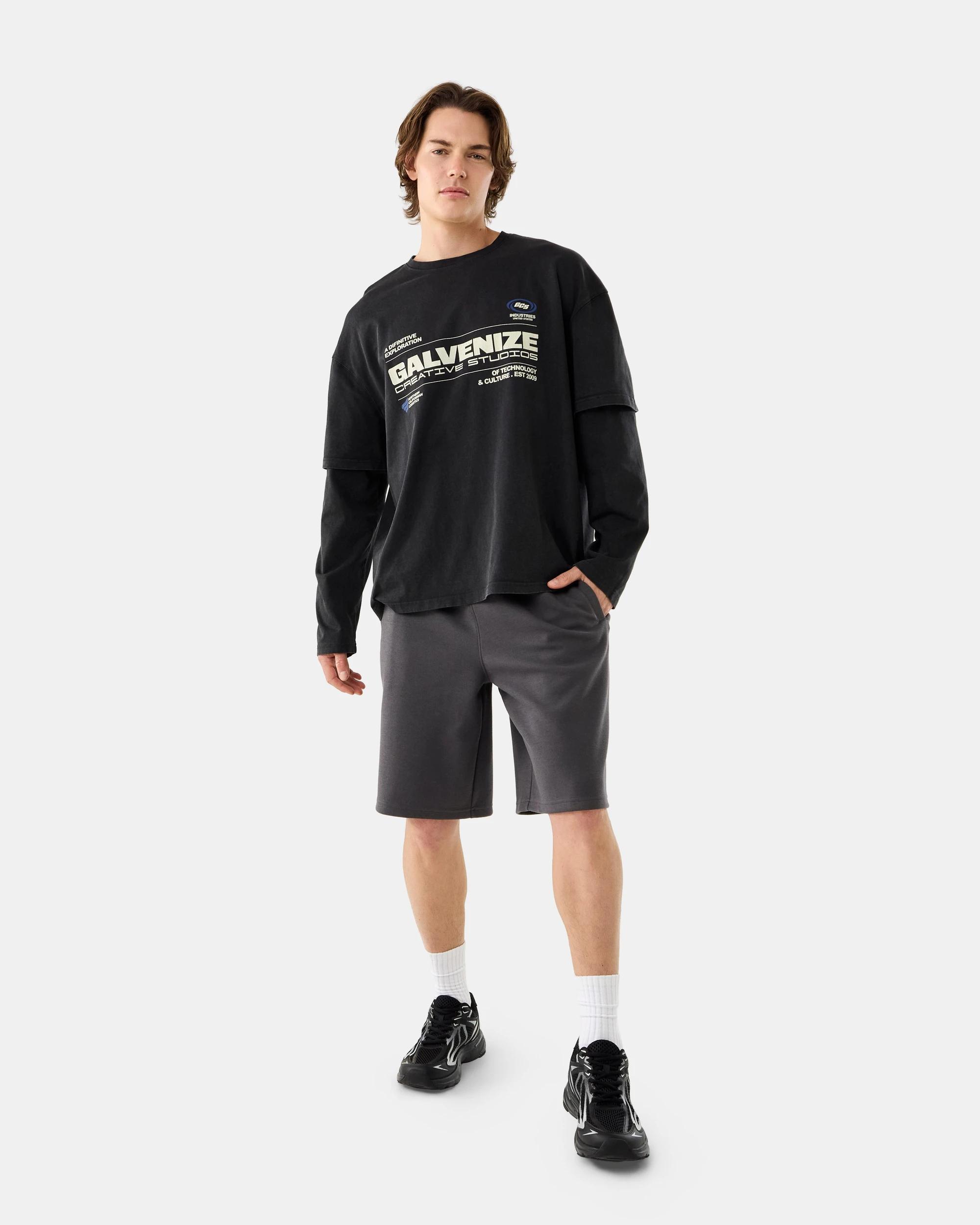 2 Baggy Interlock Shorts Gry Iron, 2 of 6