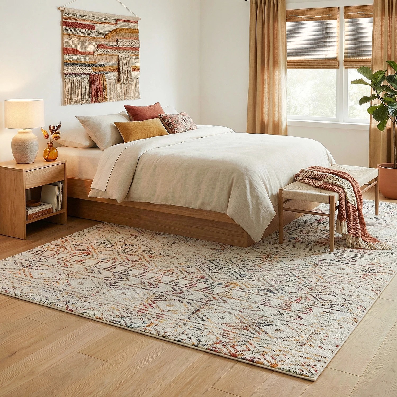1 Common Ground Rugs Bluebay 456 400x300cm - Extra Extra Large Floor Rug - White, 1 of 6