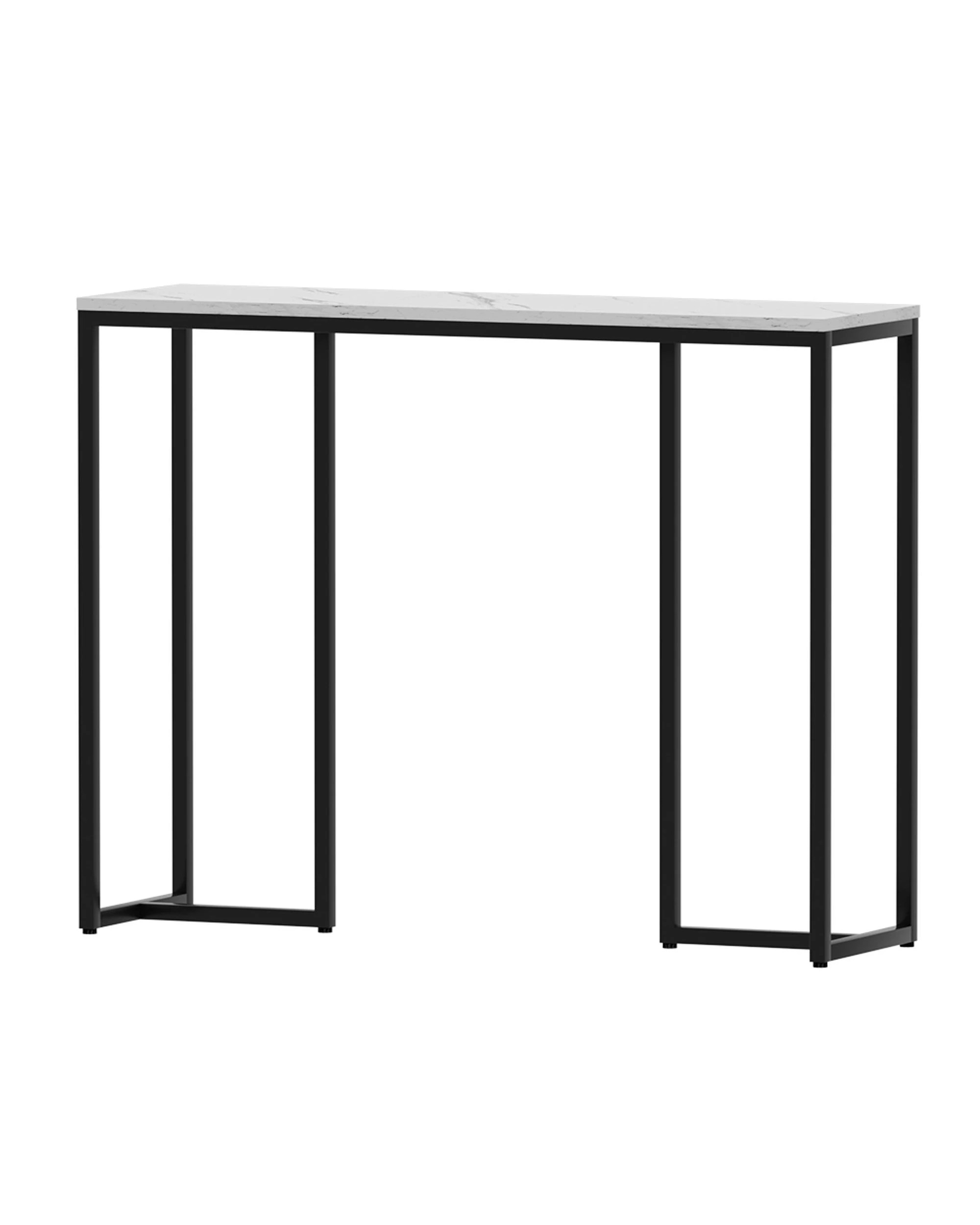 1 Artiss Console Table Marble Effect Frenisha - White, 1 of 8