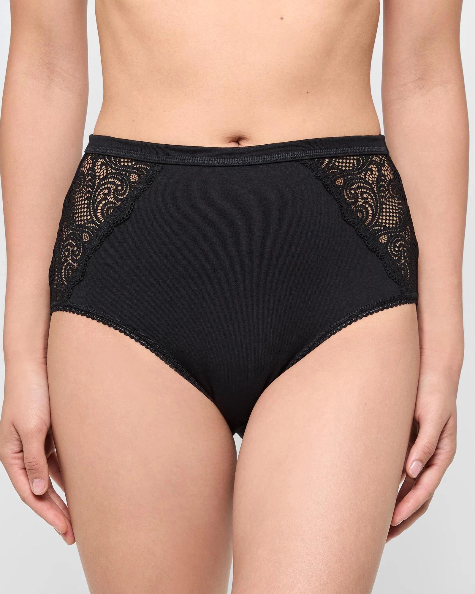 2 Target Woman Australian Cotton and Lace 2 Pack Full Briefs BLACK, 2 of 4