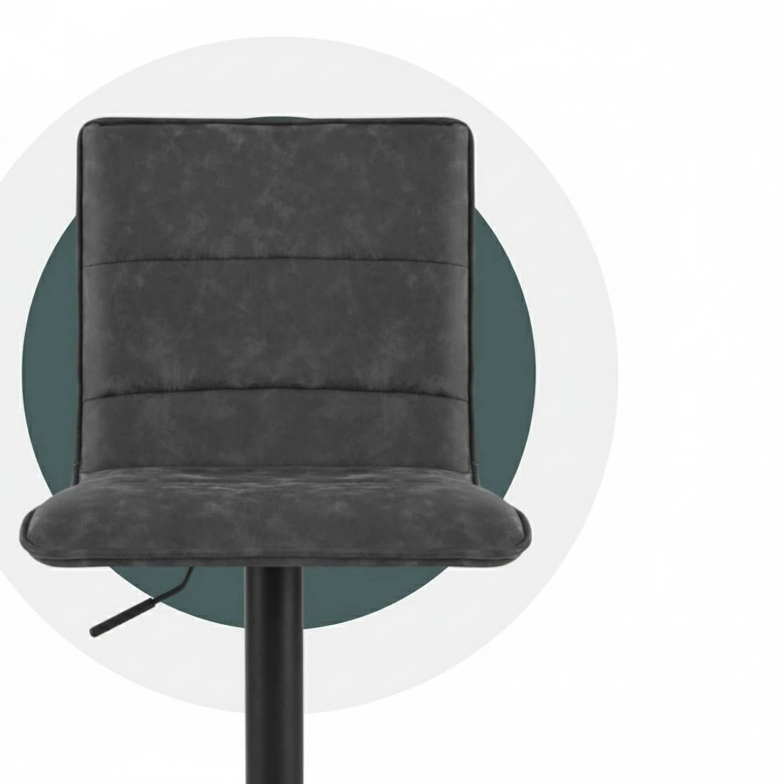 5 Artiss 4x Bar Stools Gas Lift Vintage Leather - Grey, 5 of 6