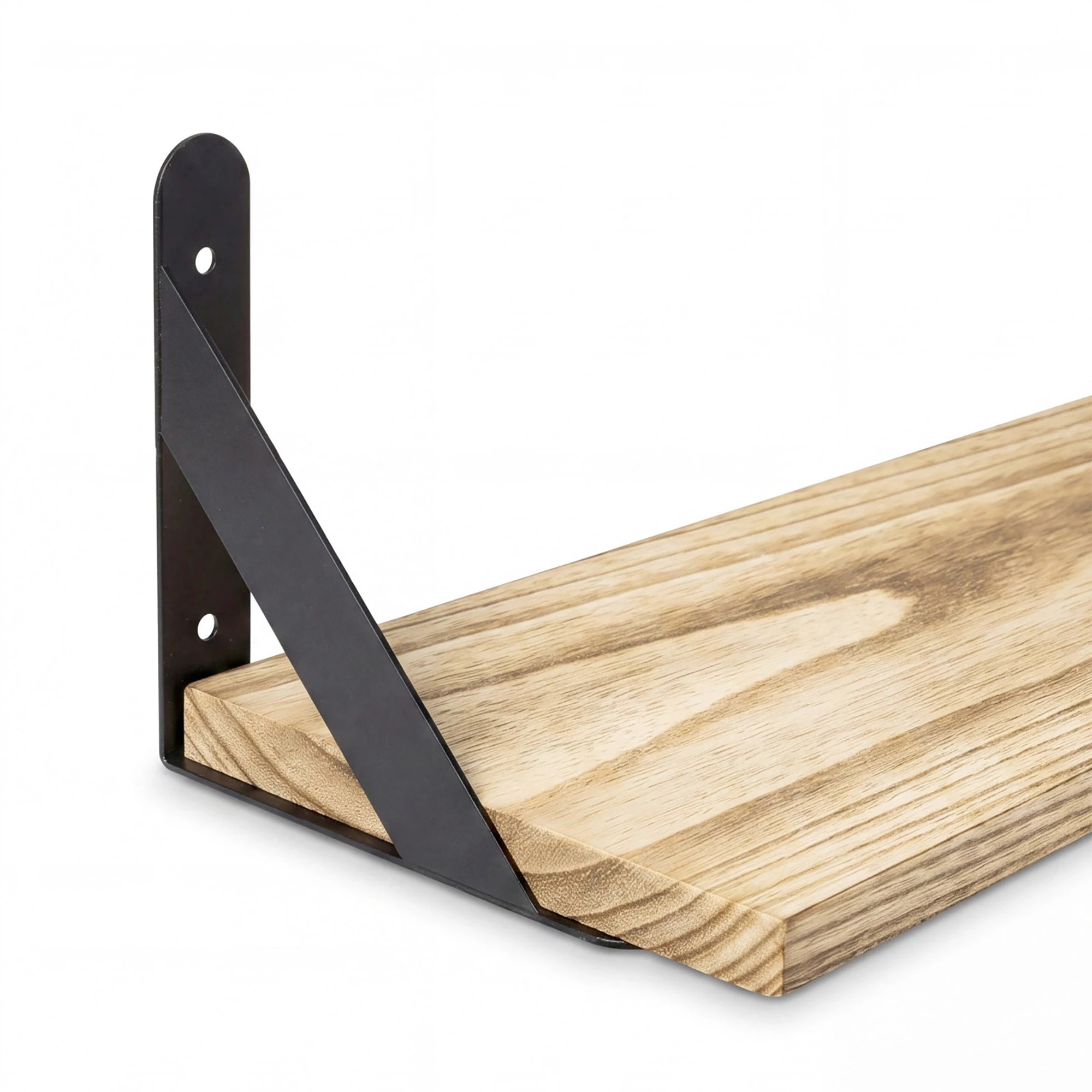 5 Levede 4 Wooden Rustic Wall Mounted Shelf - Brown, 5 of 5