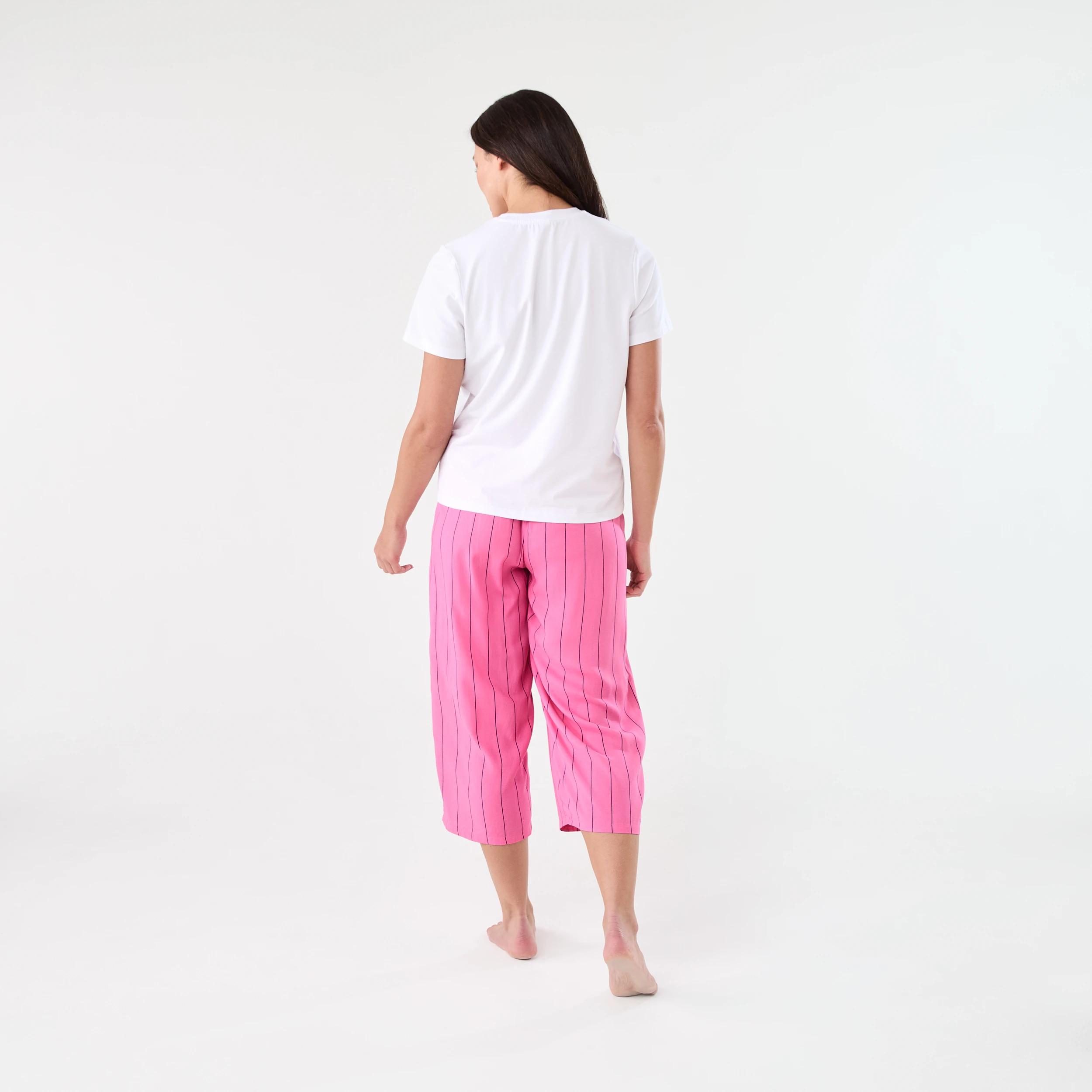 3 Print Knit T-shirt and 3/4 Woven Pants Pyjama Set Tropicale, 3 of 7