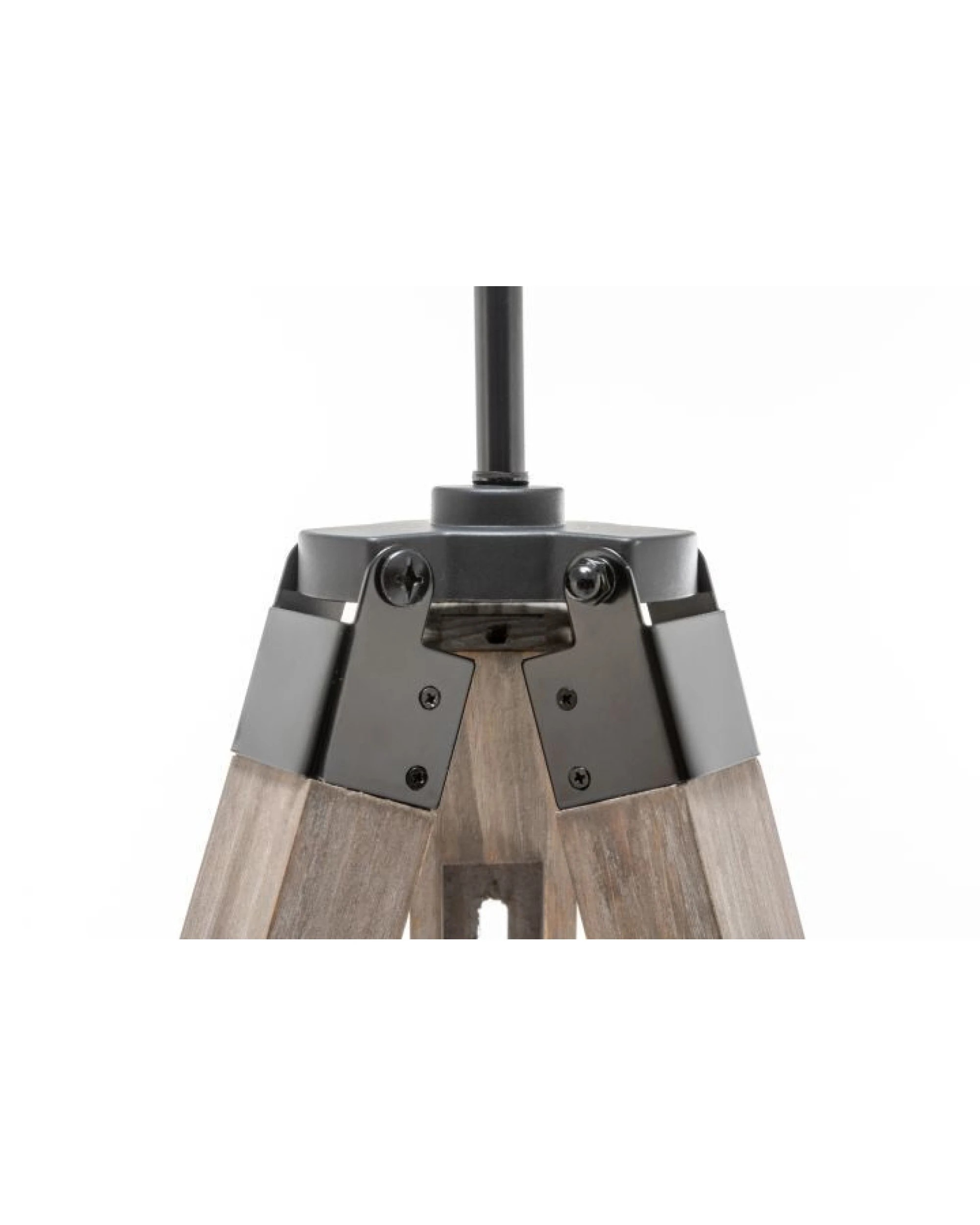 4 BR Home Tripod Floor Lamp with Linen Shade and Wooden Base, 4 of 10