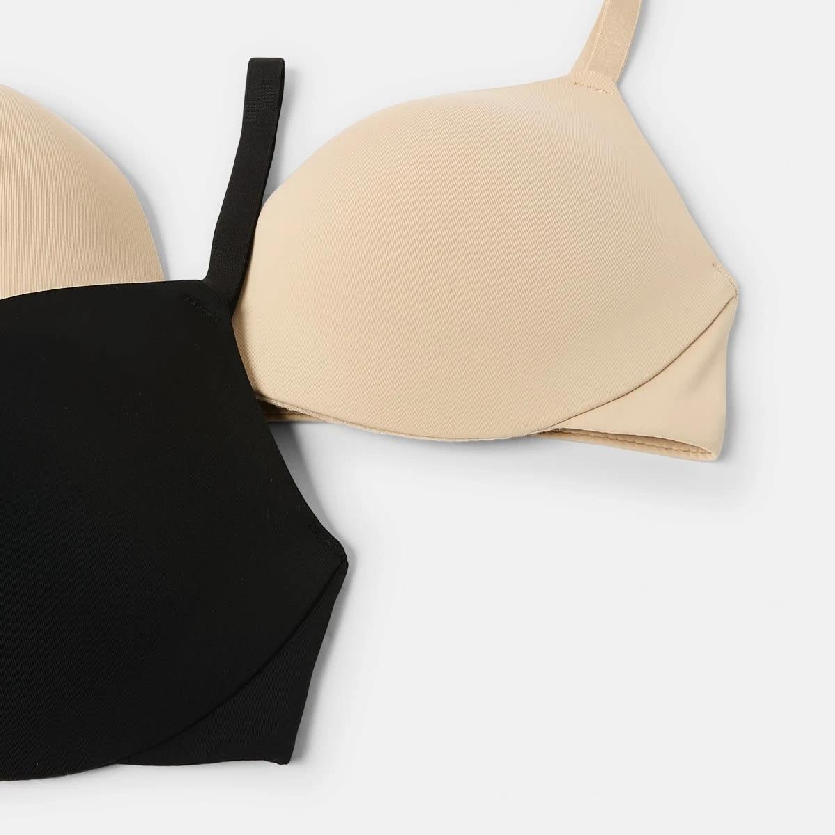 2 2 Pack Wirefree Push-Up Lift Bra BLACK, LIGHT FAWN, 2 of 9