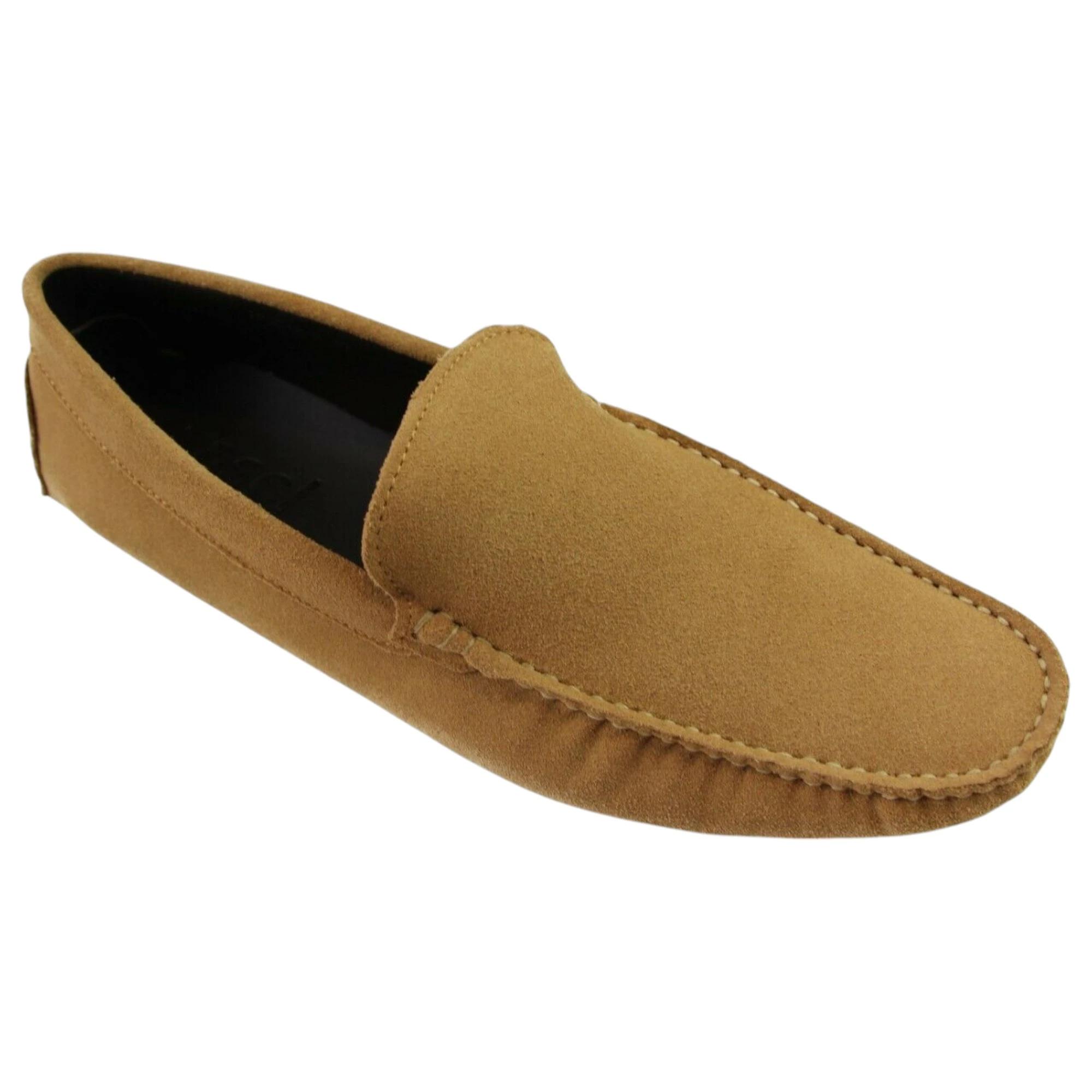 2 Zasel Mens Summer Boat Shoes Suede Casual Slip On Deck Driving Loafers CAMEL, 2 of 4