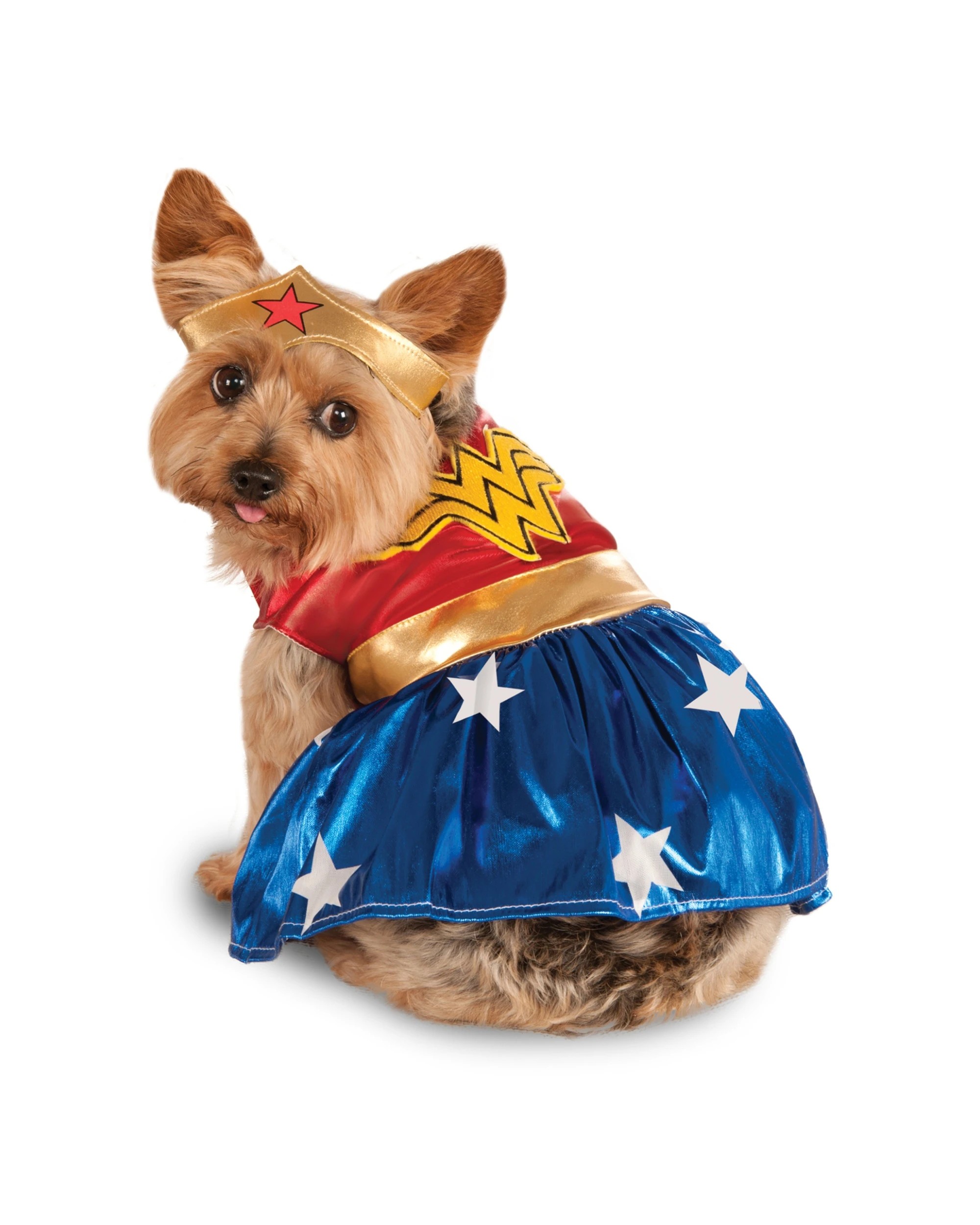 1 Dc Comics Superhero Wonder Woman Pet Dogs Costume Size L - Multi, 1 of 3