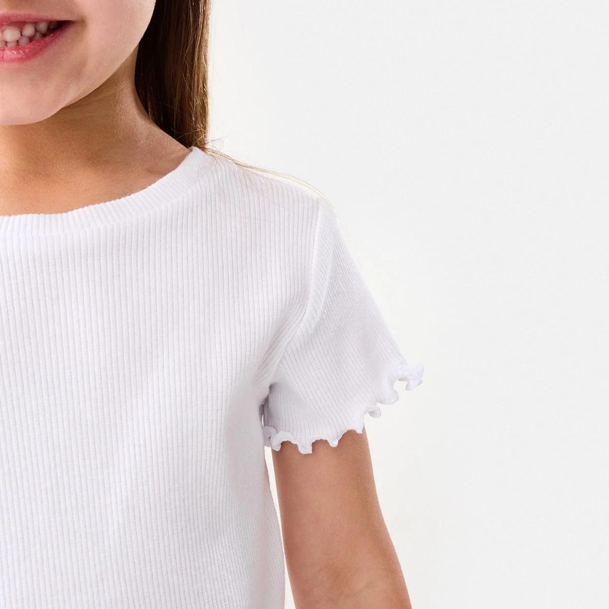4 Short Sleeve Rib T-shirt White, 4 of 8