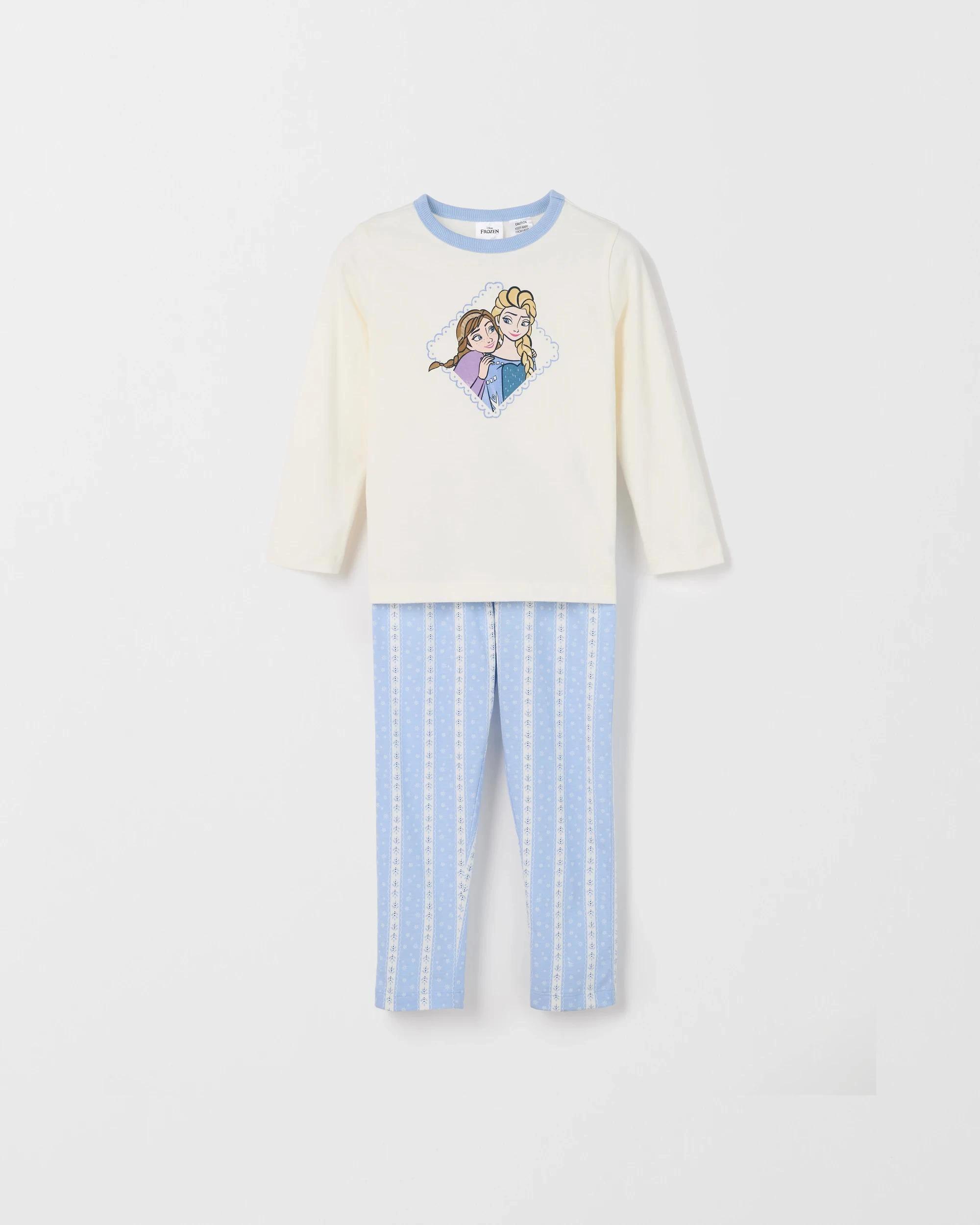 6 Disney Frozen Australian Cotton 2 Pack Younger Girls Knit Pyjama Set FROZEN, 6 of 9