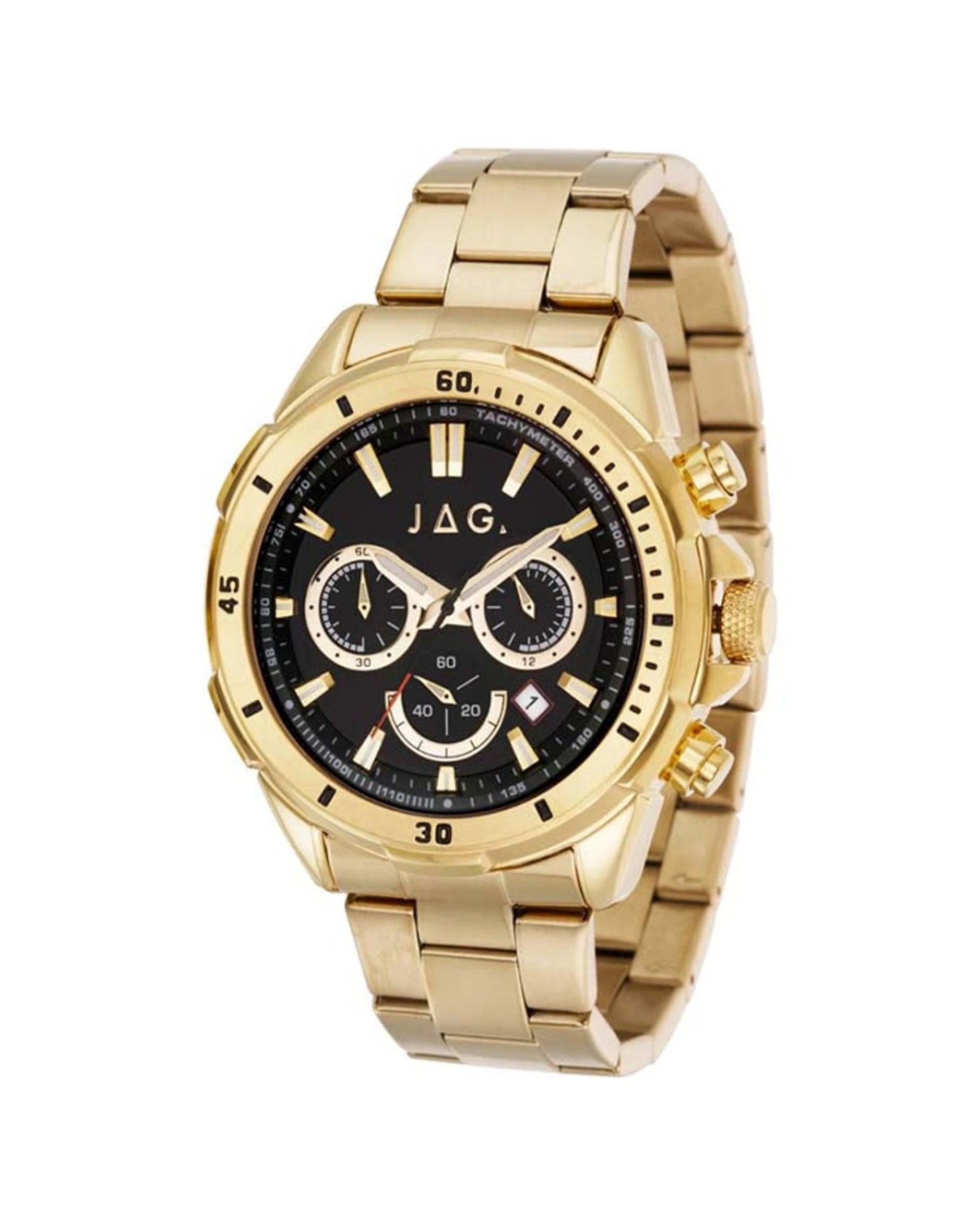 2 JAG Winton Men's Gold Stainless Steel Band 44mm Watch 10 ATM Water Resistant, 2 of 2